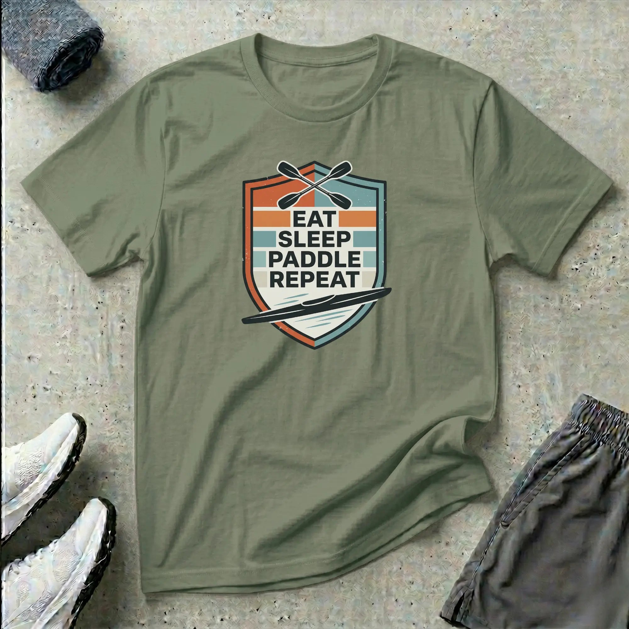 Eat Sleep Paddle Repeat | K1 Kayak T-Shirt Printify