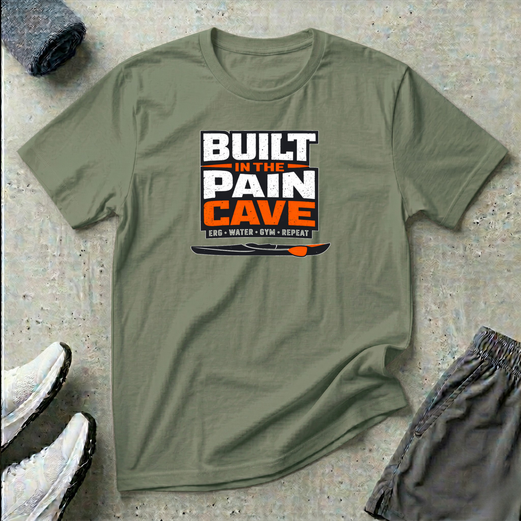 Built In The Pain Cave. Kayak Canoe T-Shirt