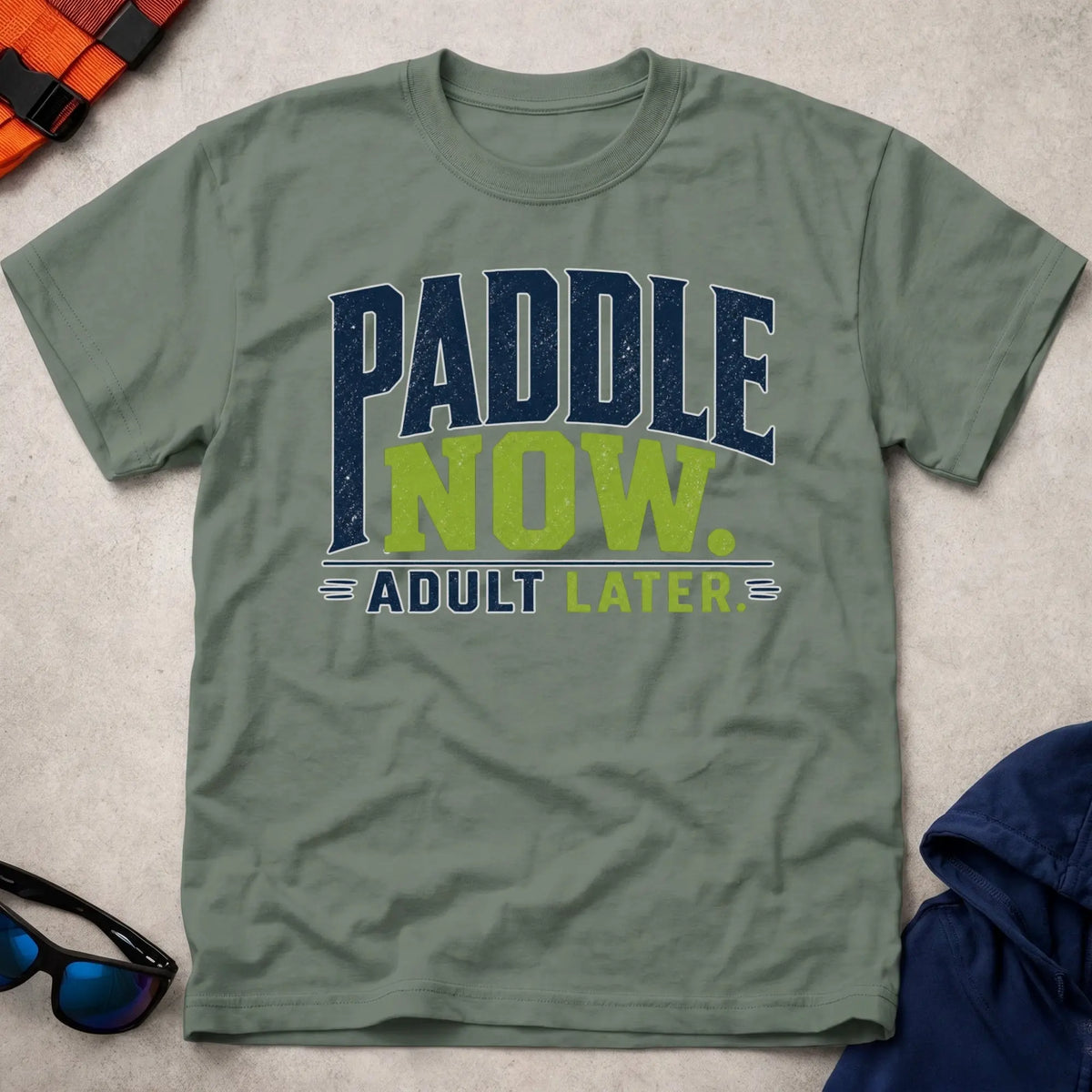 Military Green Paddle Now t-shirt – Vector Paddle