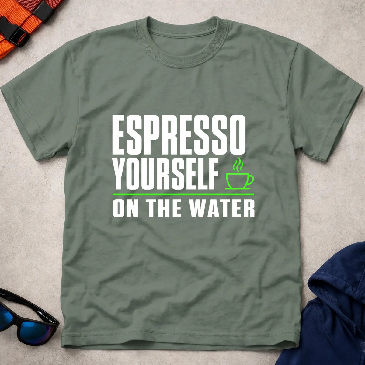 Military Green Espresso Yourself Tee - Vector Paddle