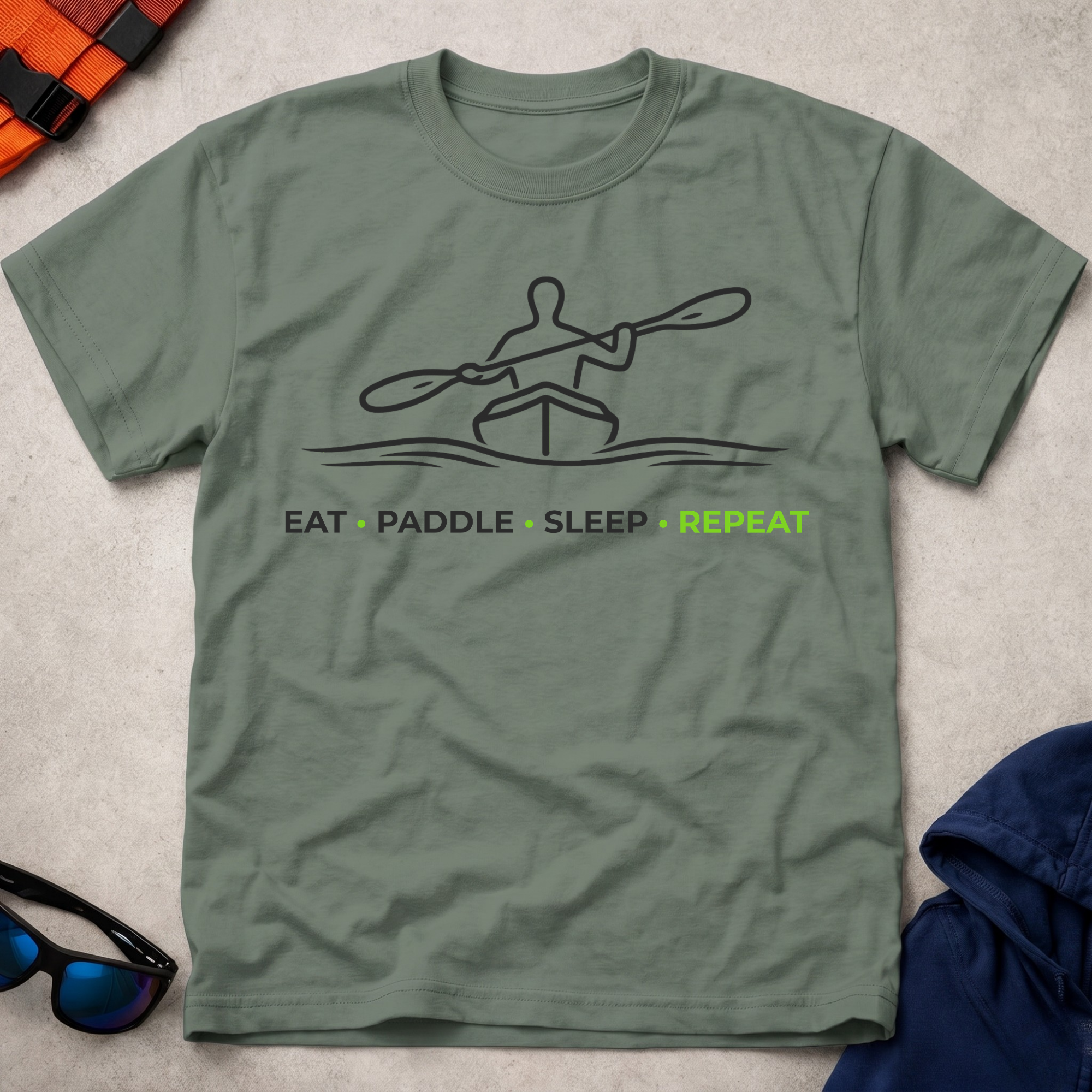 Drift Eat Paddle Sleep Repeat Tee 