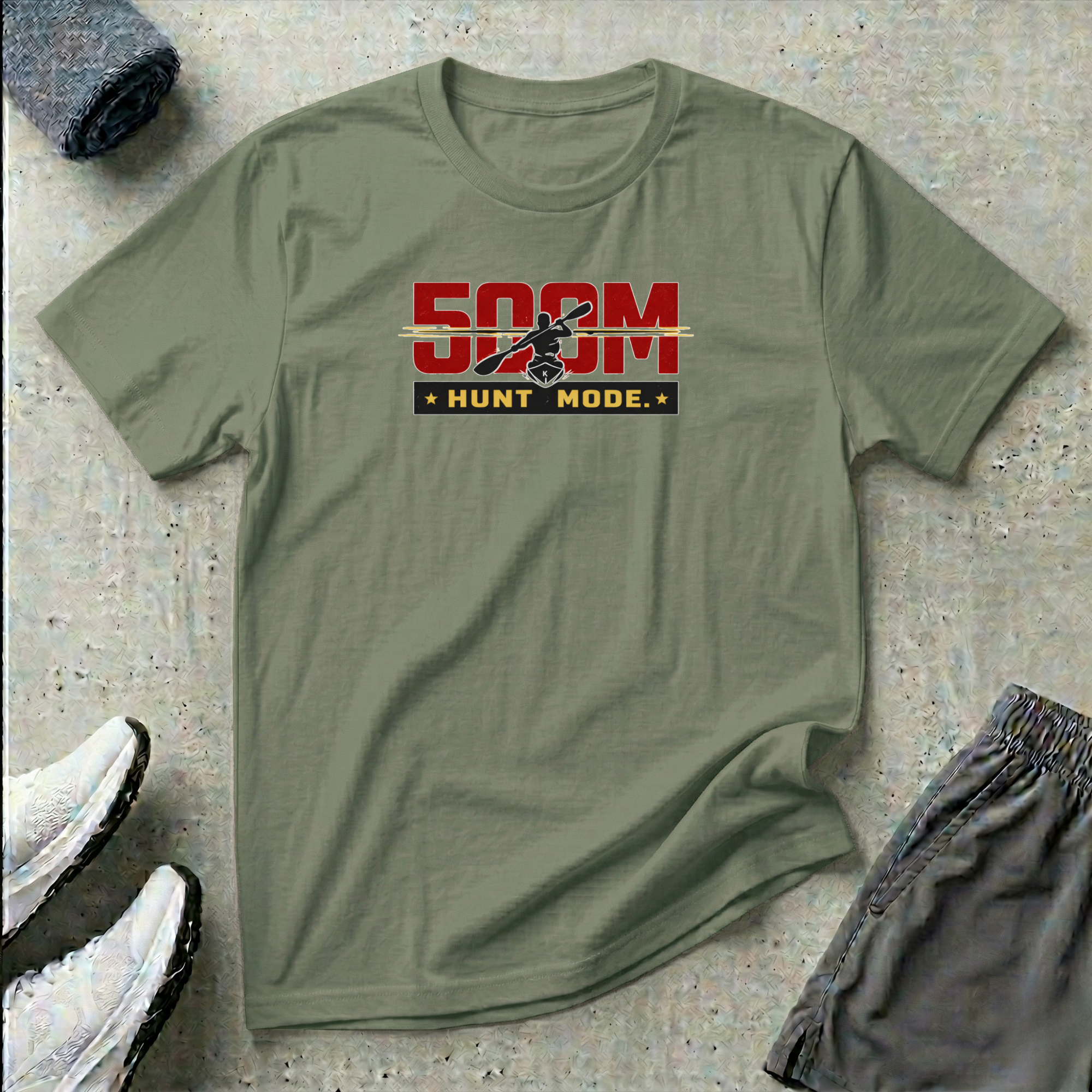 500m Hunt Mode. Kayak Sprint T-Shirt