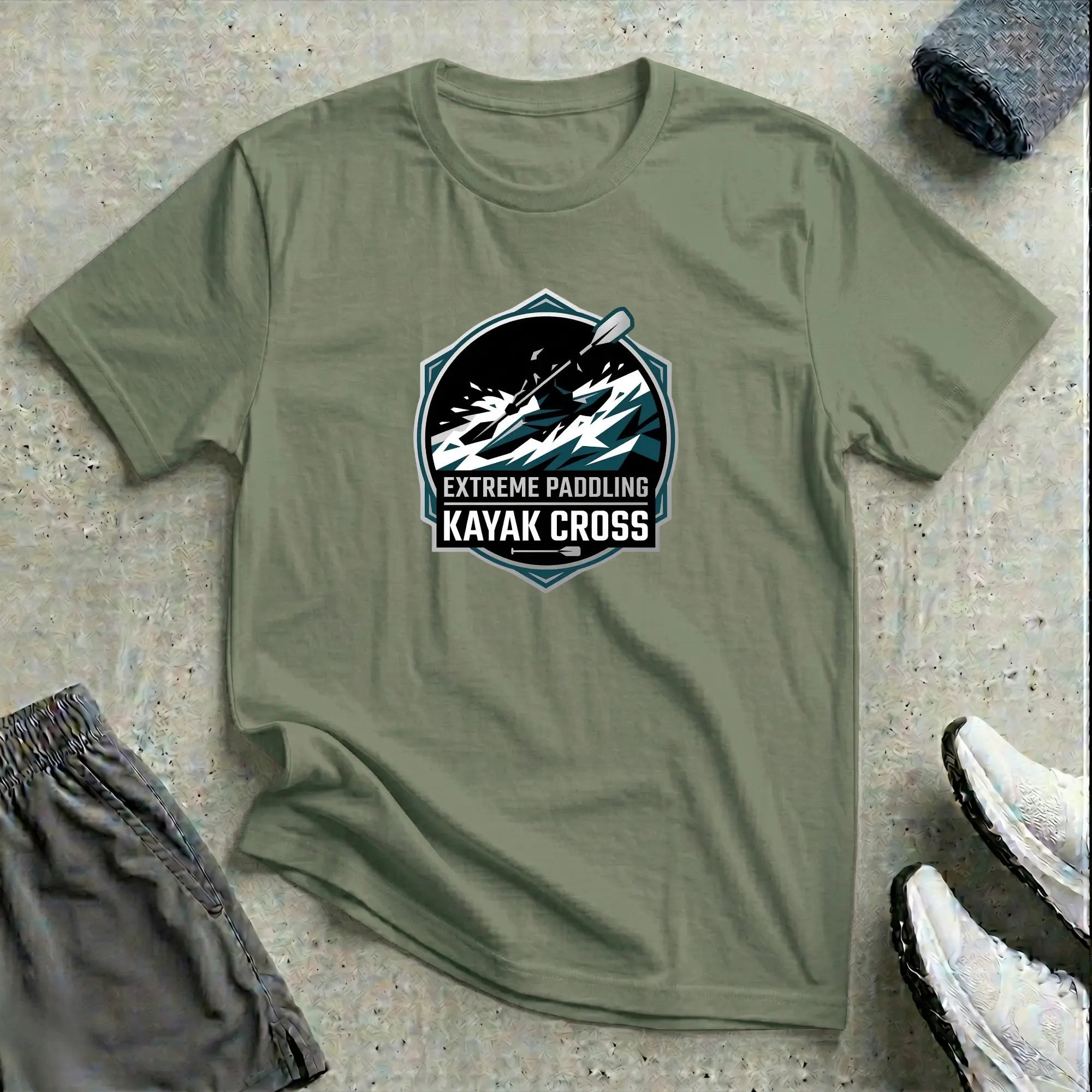 Extreme Paddling. Kayak Cross T-Shirt Printify