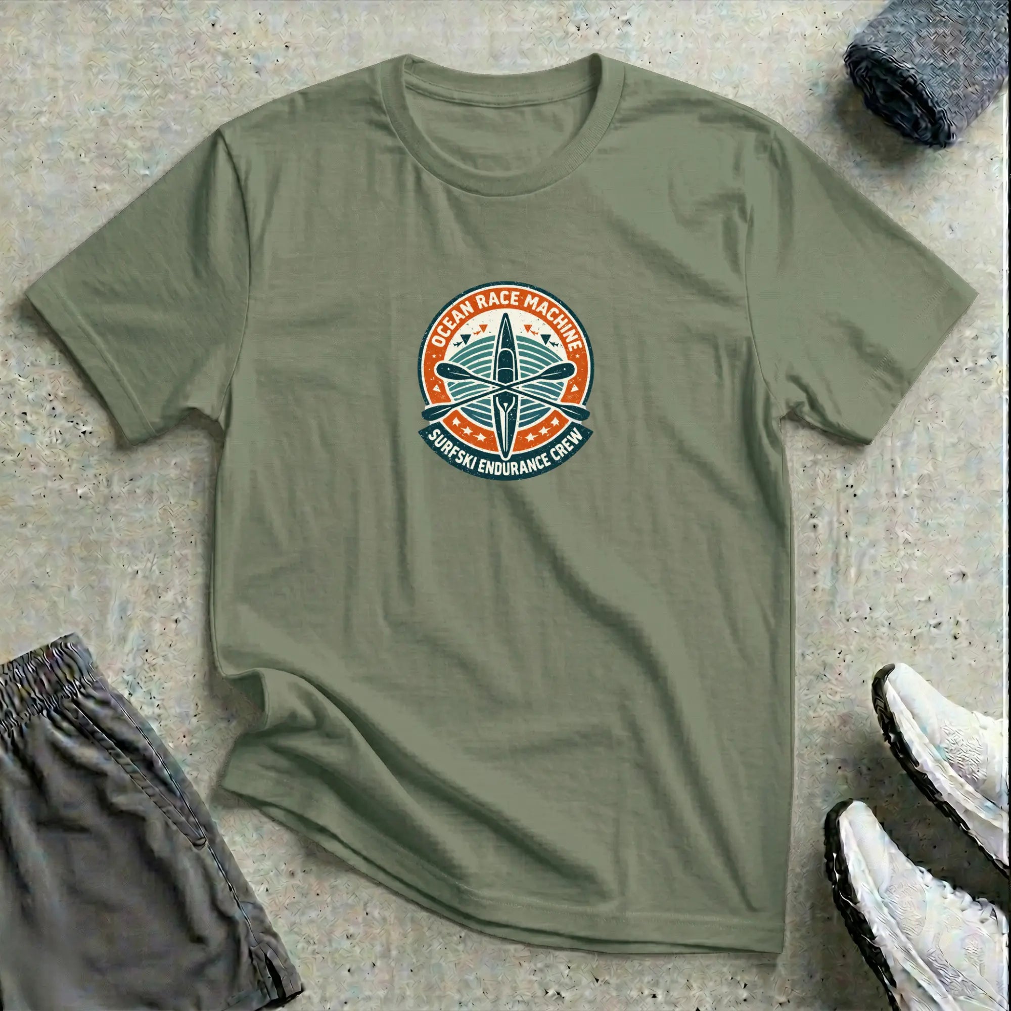 Ocean Race Machine. Surfski Crew T-Shirt Printify