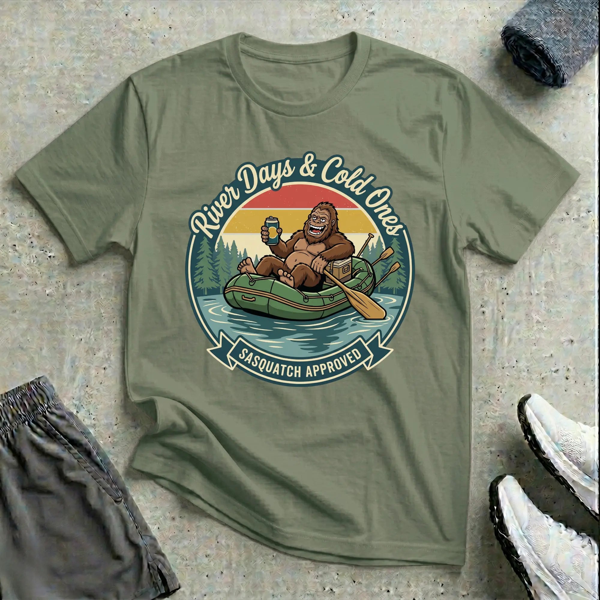 River Days & Cold Ones. Rafting T-Shirt - RELAXED Printify