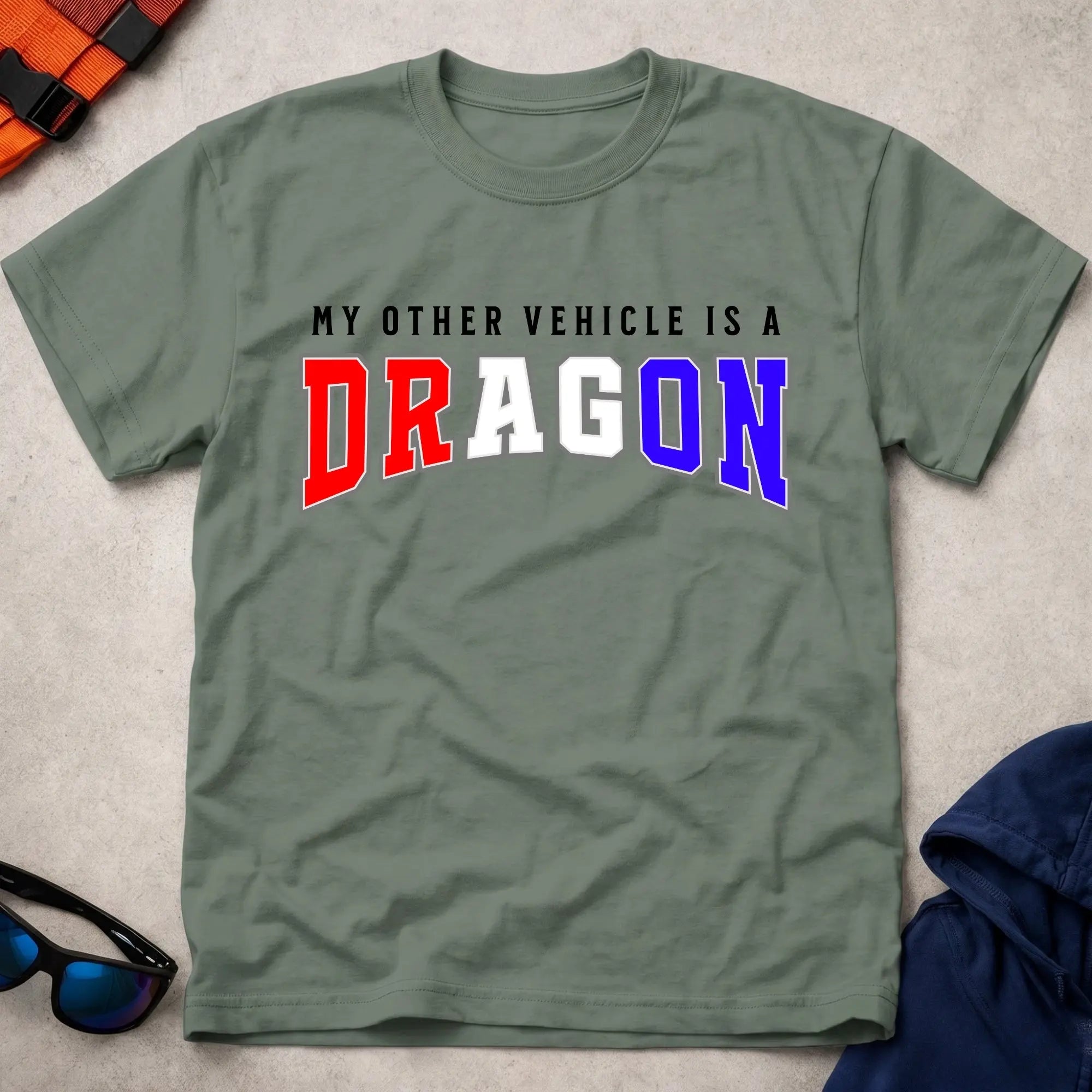 Military Green Dragon Boat Paddler tee — dragon boat racing crew gift — Vector Paddle