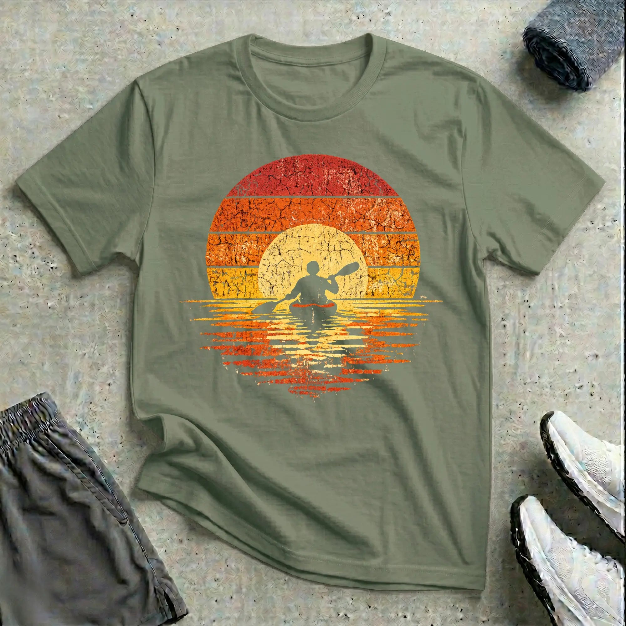 70s Retro Sunset. Relaxed T-Shirt Printify