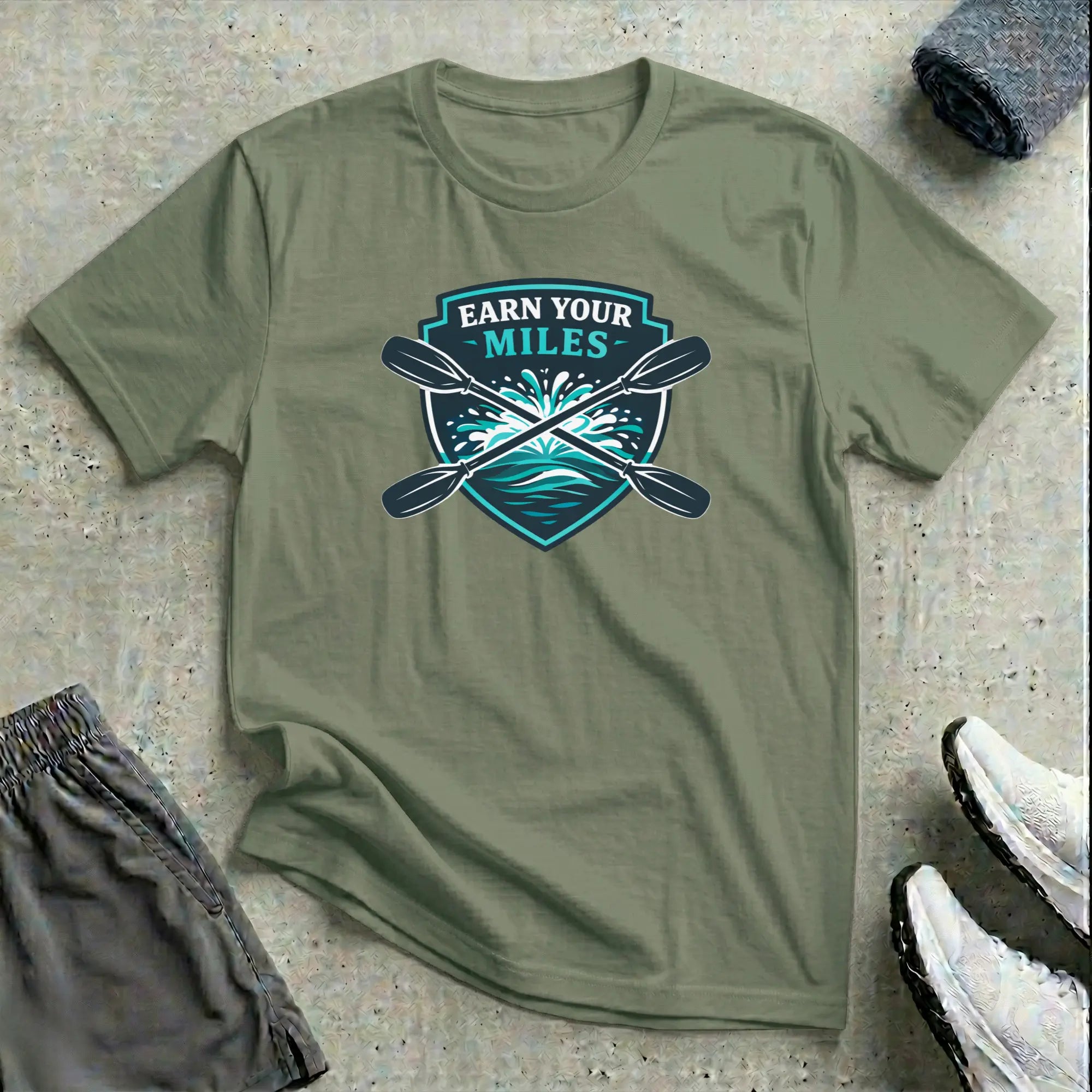 Earn Your Miles - Kayak T-Shirt - LH Printify