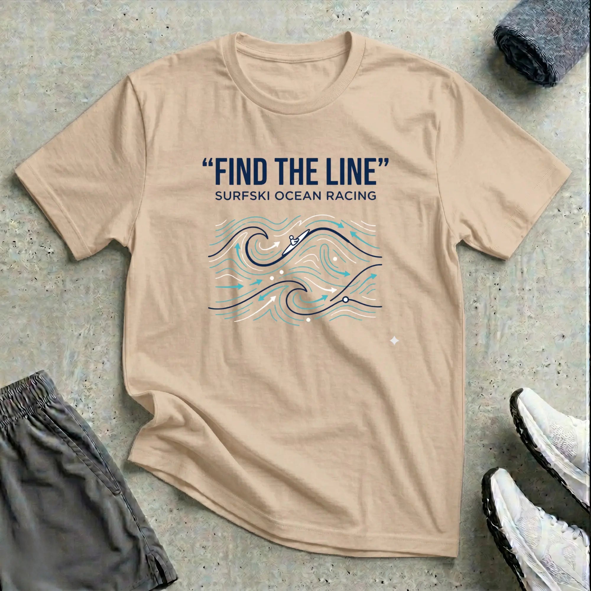 Find The Line. Surfski T-Shirt Printify