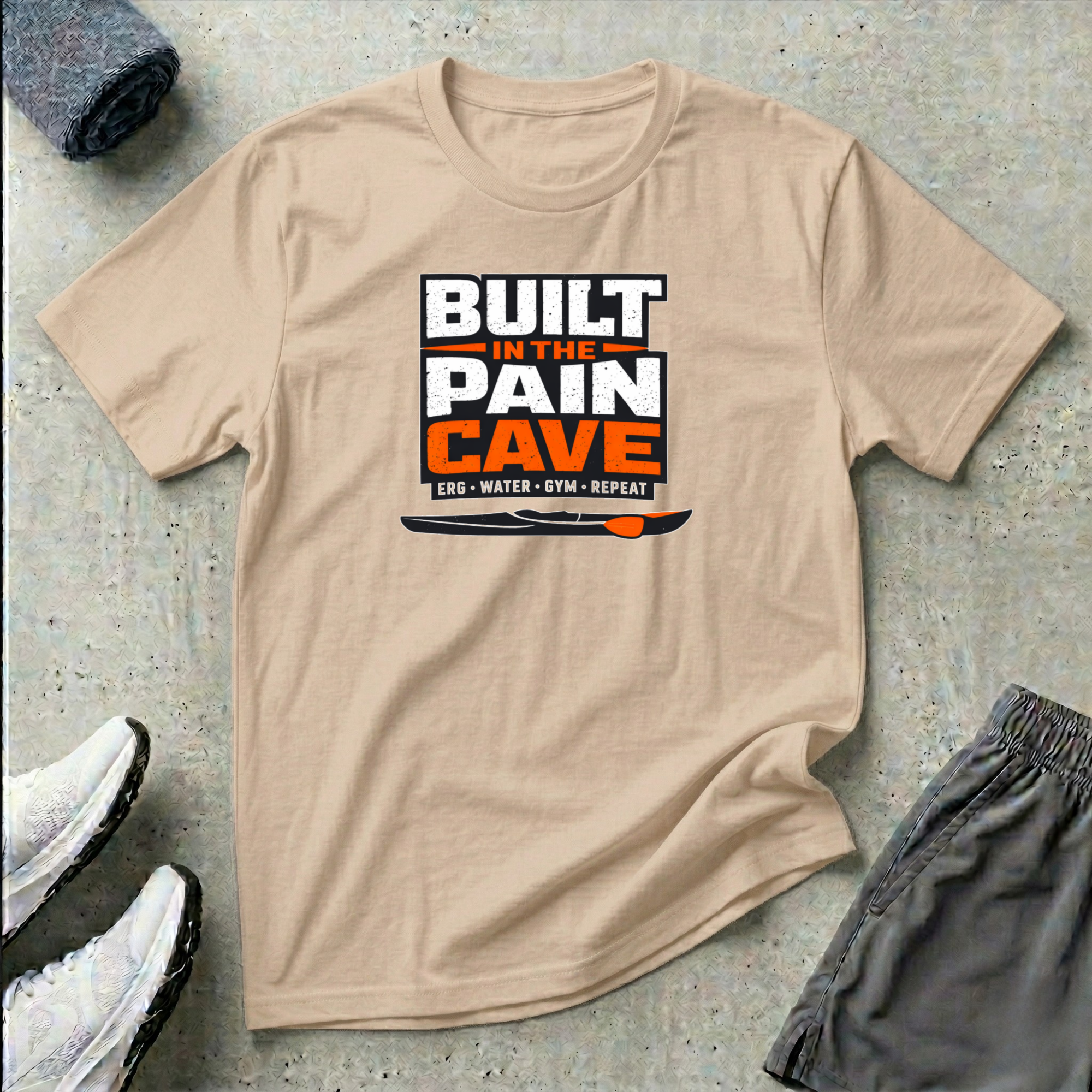 Built In The Pain Cave. Kayak Canoe T-Shirt