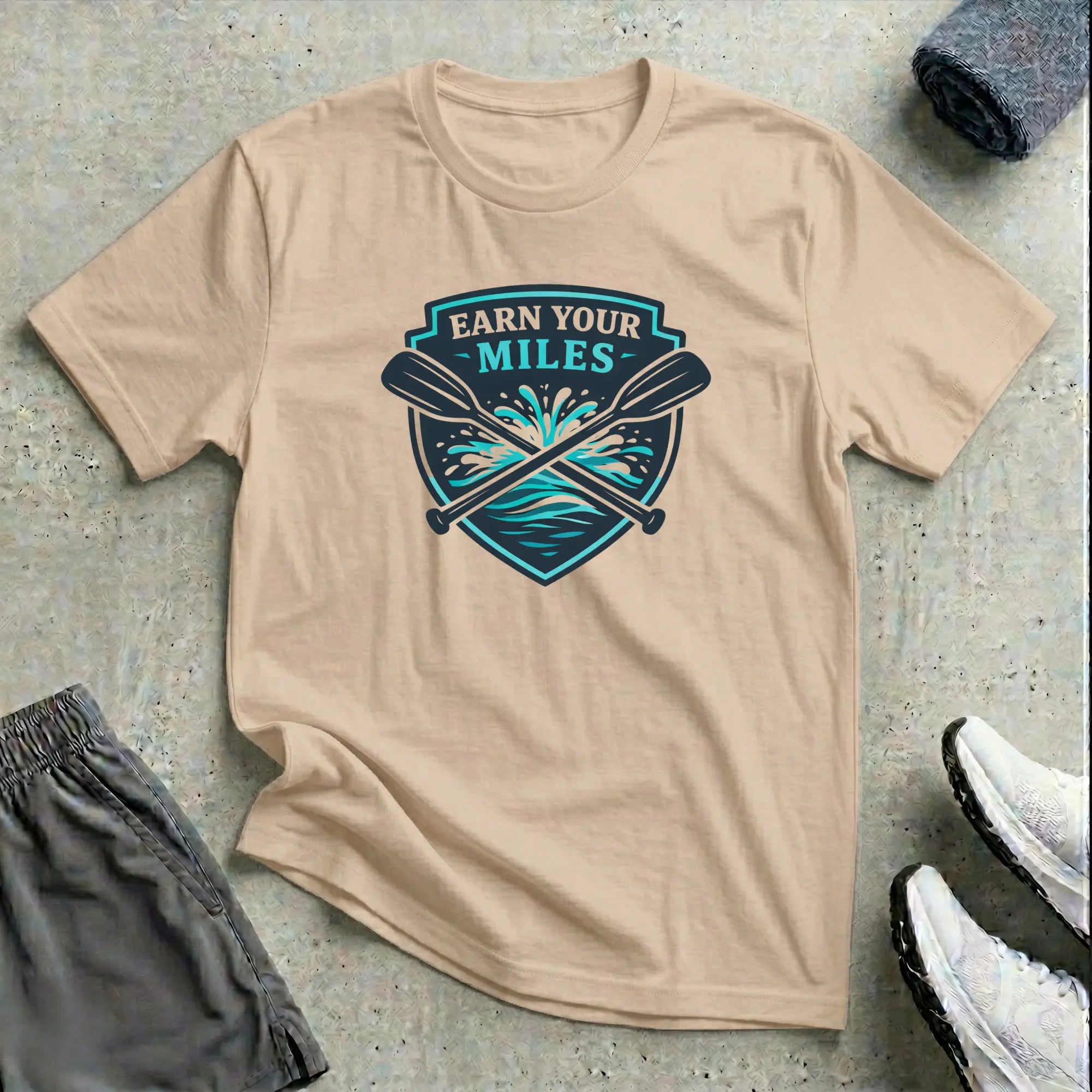 Earn Your Miles. Canoe T-Shirt - LH Printify