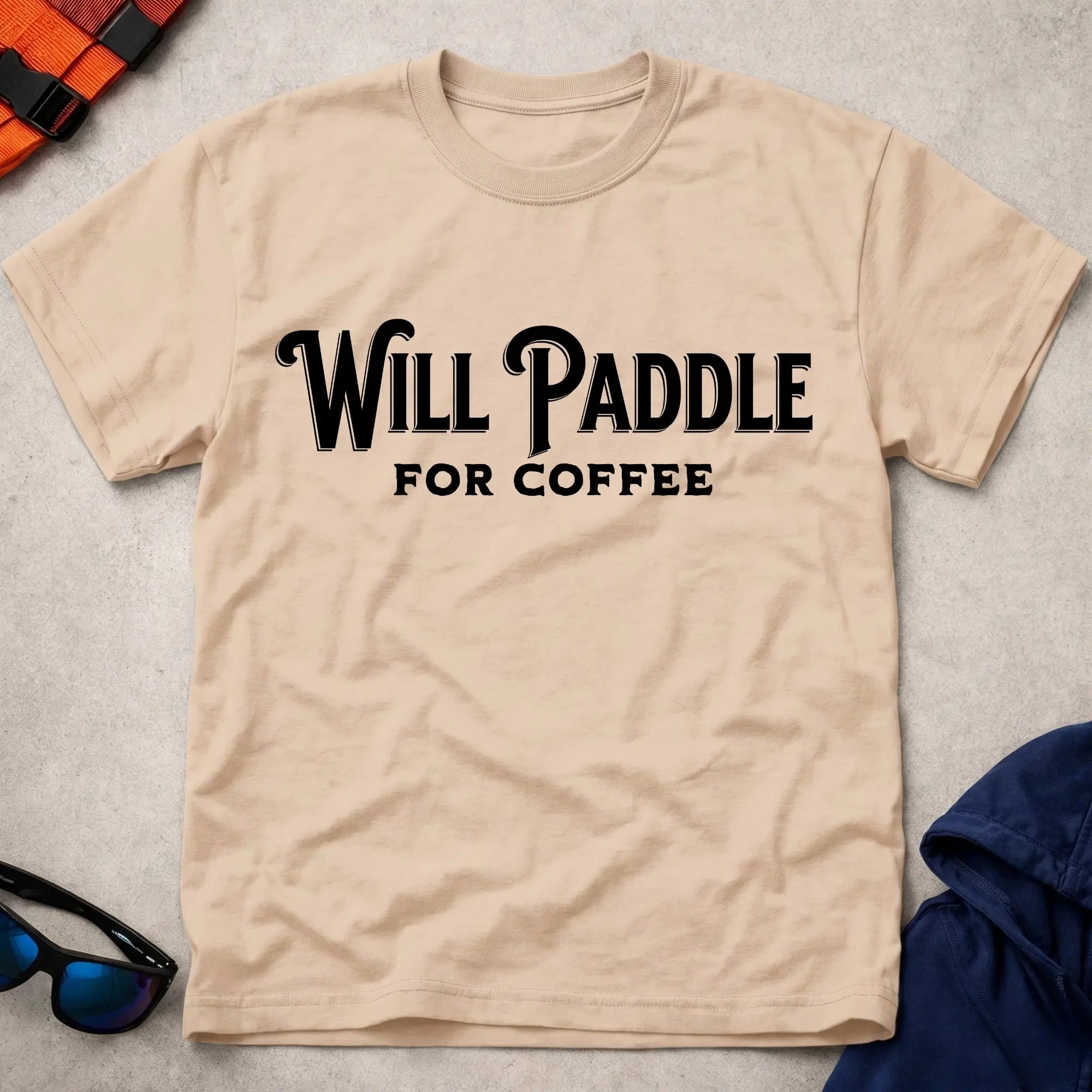 Natural Paddle For Coffee tee — funny kayaking and canoeing gift — Vector Paddle
