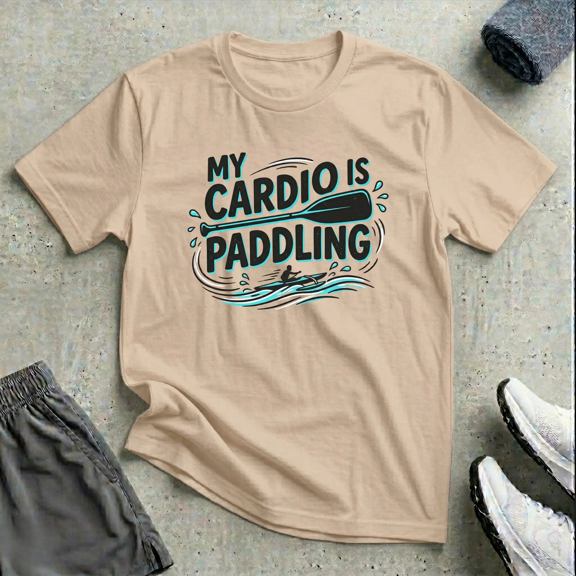My Cardio Is Paddling. Va'a T-Shirt - LH Printify