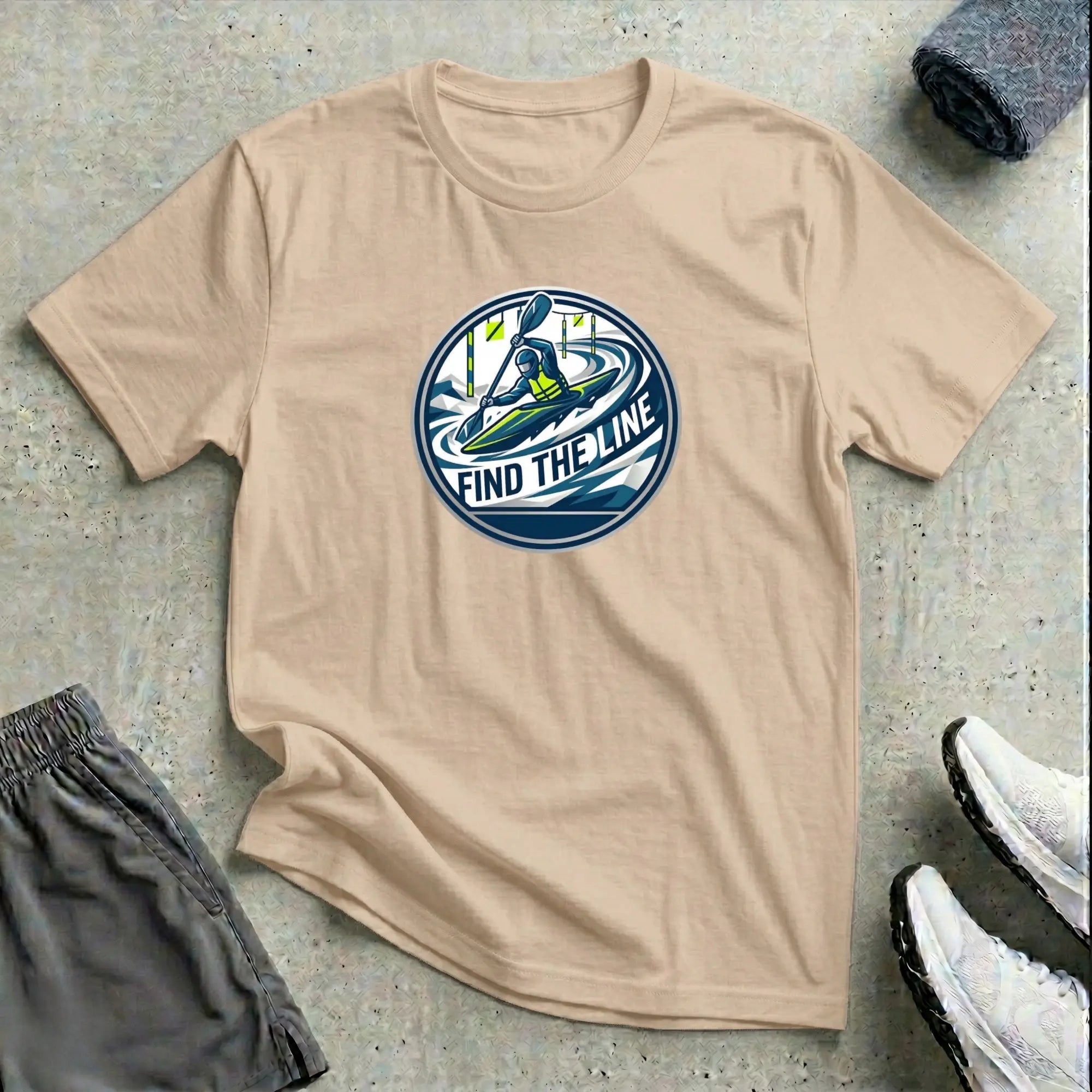 Slalom. Find The Line. Kayak Cross T-Shirt Printify