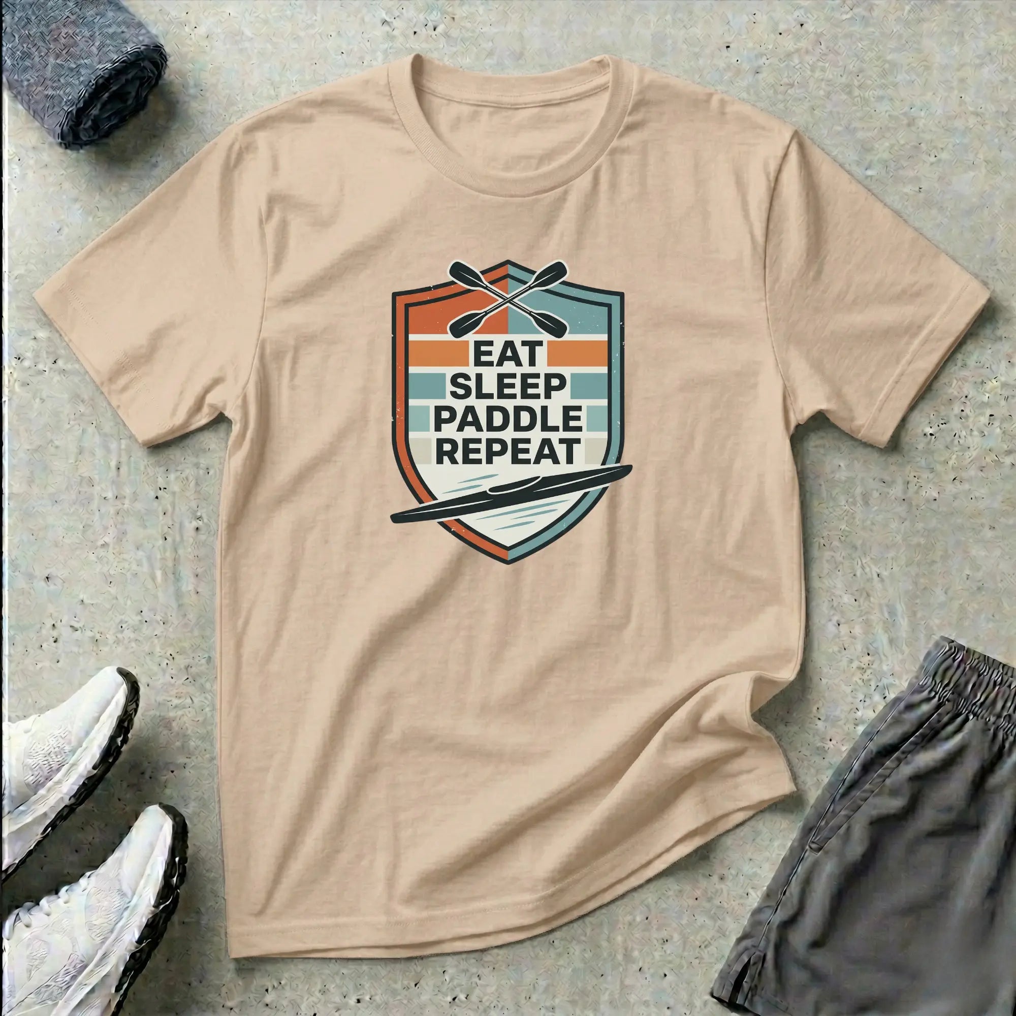 Eat Sleep Paddle Repeat | K1 Kayak T-Shirt Printify