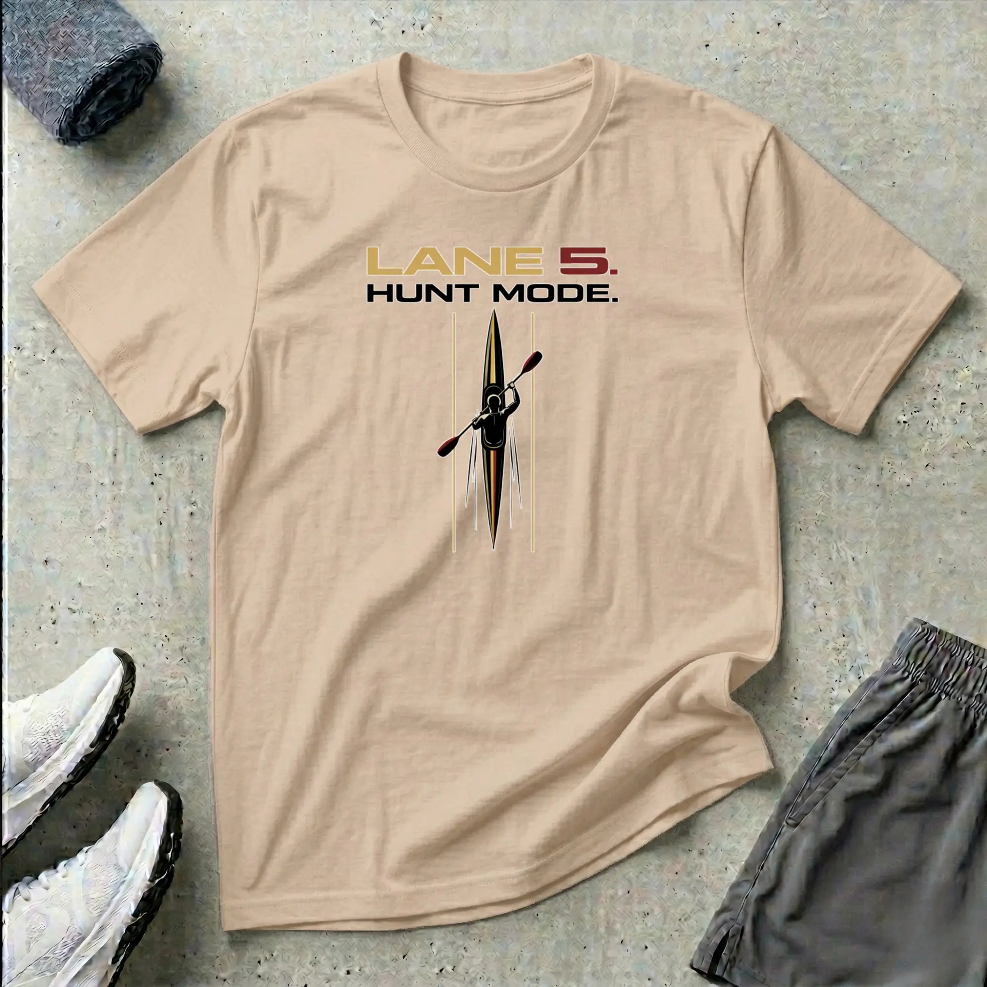 Lane 5 - Hunt Mode. Kayak Sprint T-Shirt Printify