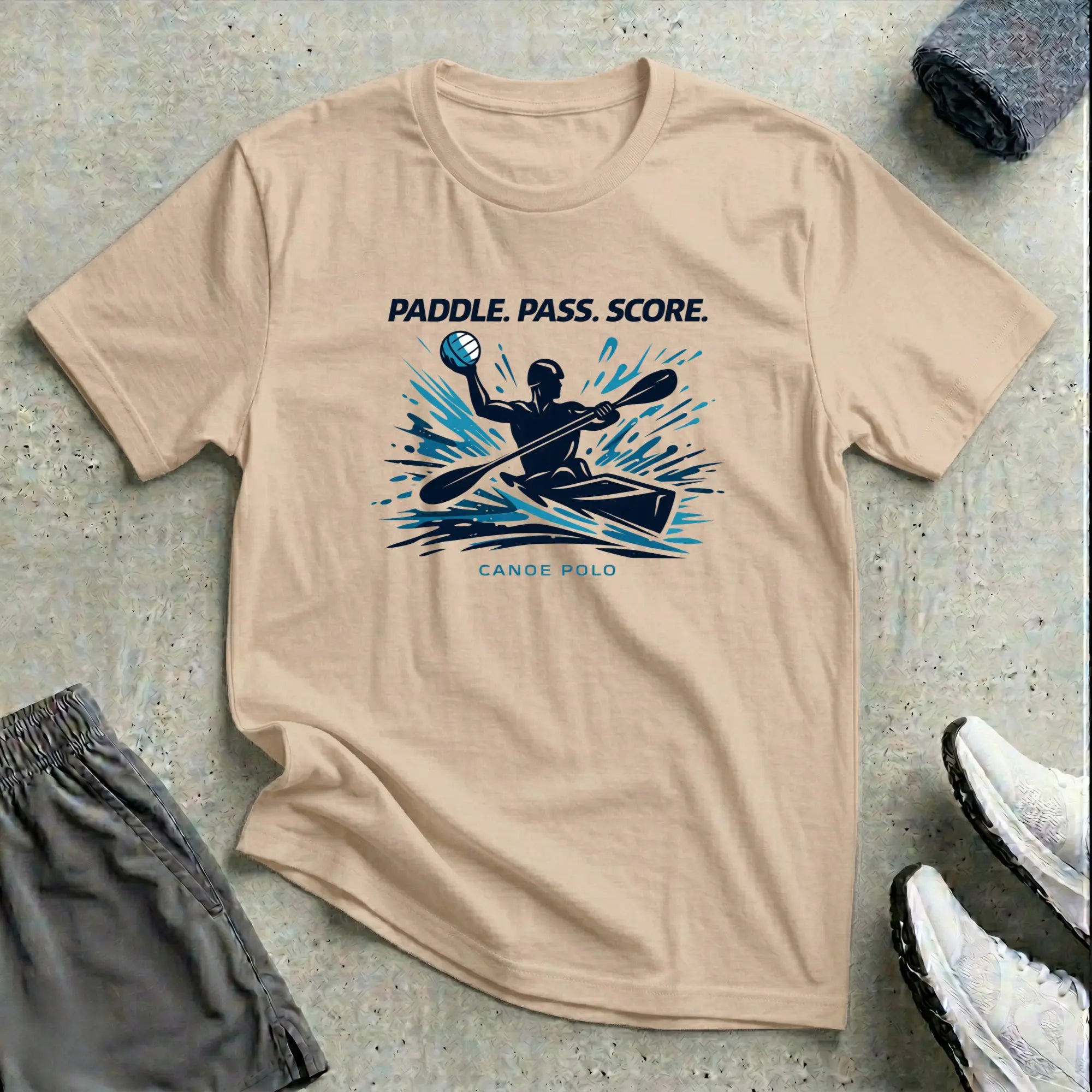 Paddle Pass Score. Canoe Polo T-Shirt Printify
