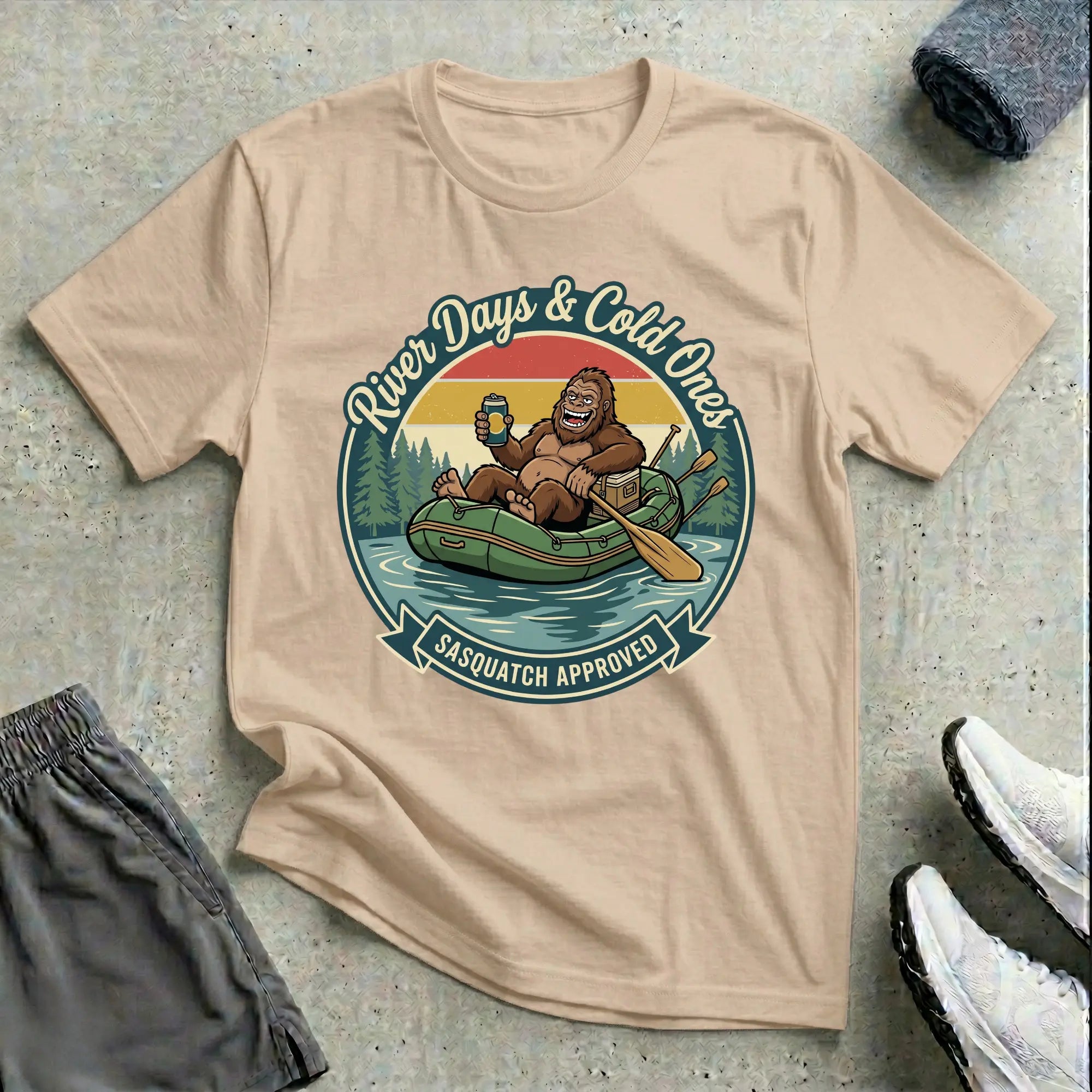 River Days & Cold Ones. Rafting T-Shirt - RELAXED Printify
