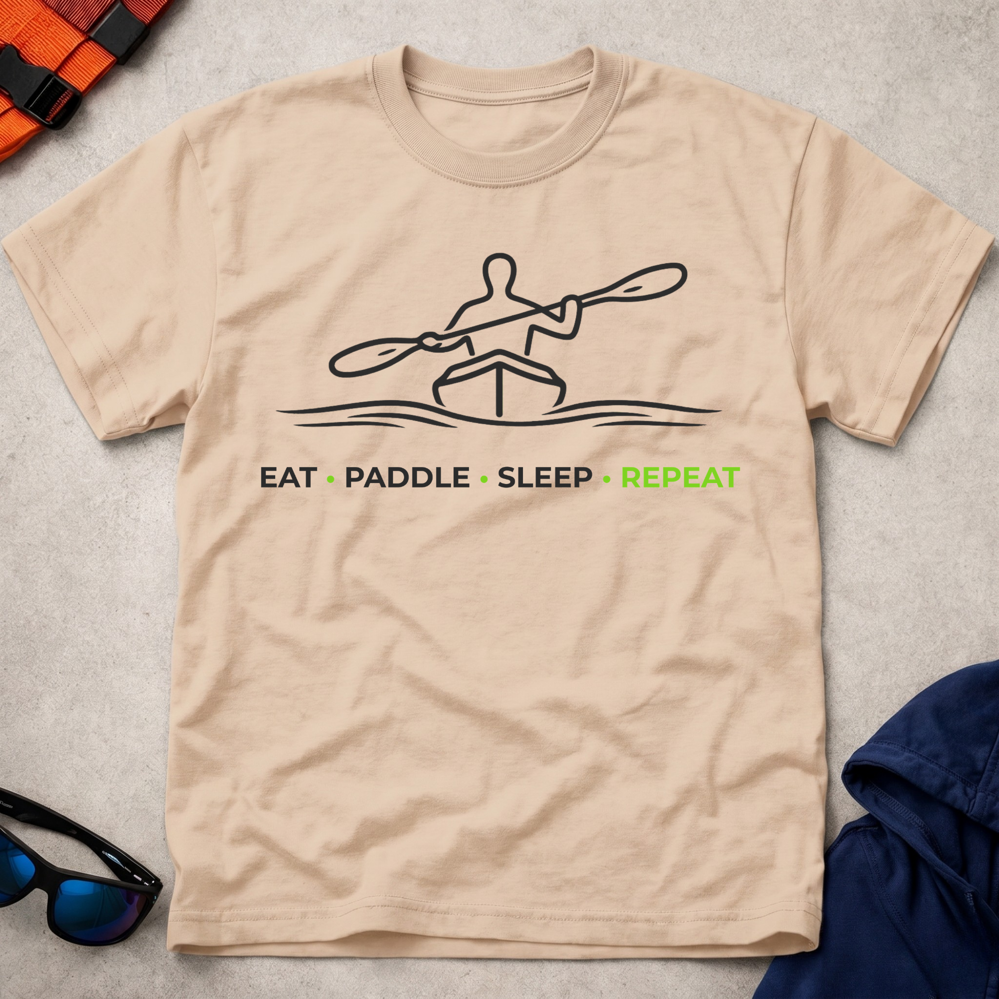 Drift Eat Paddle Sleep Repeat Tee 