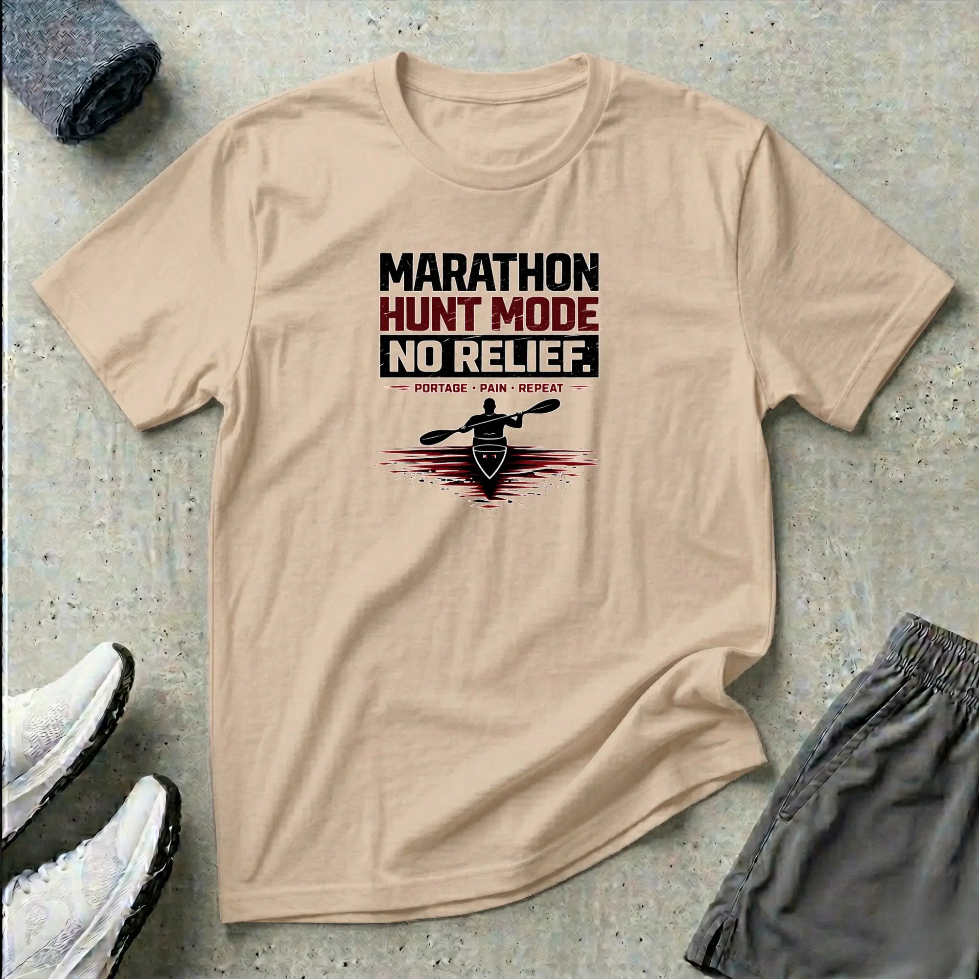 Marathon - Hunt Mode - No Relief. Kayak T-shirt Printify