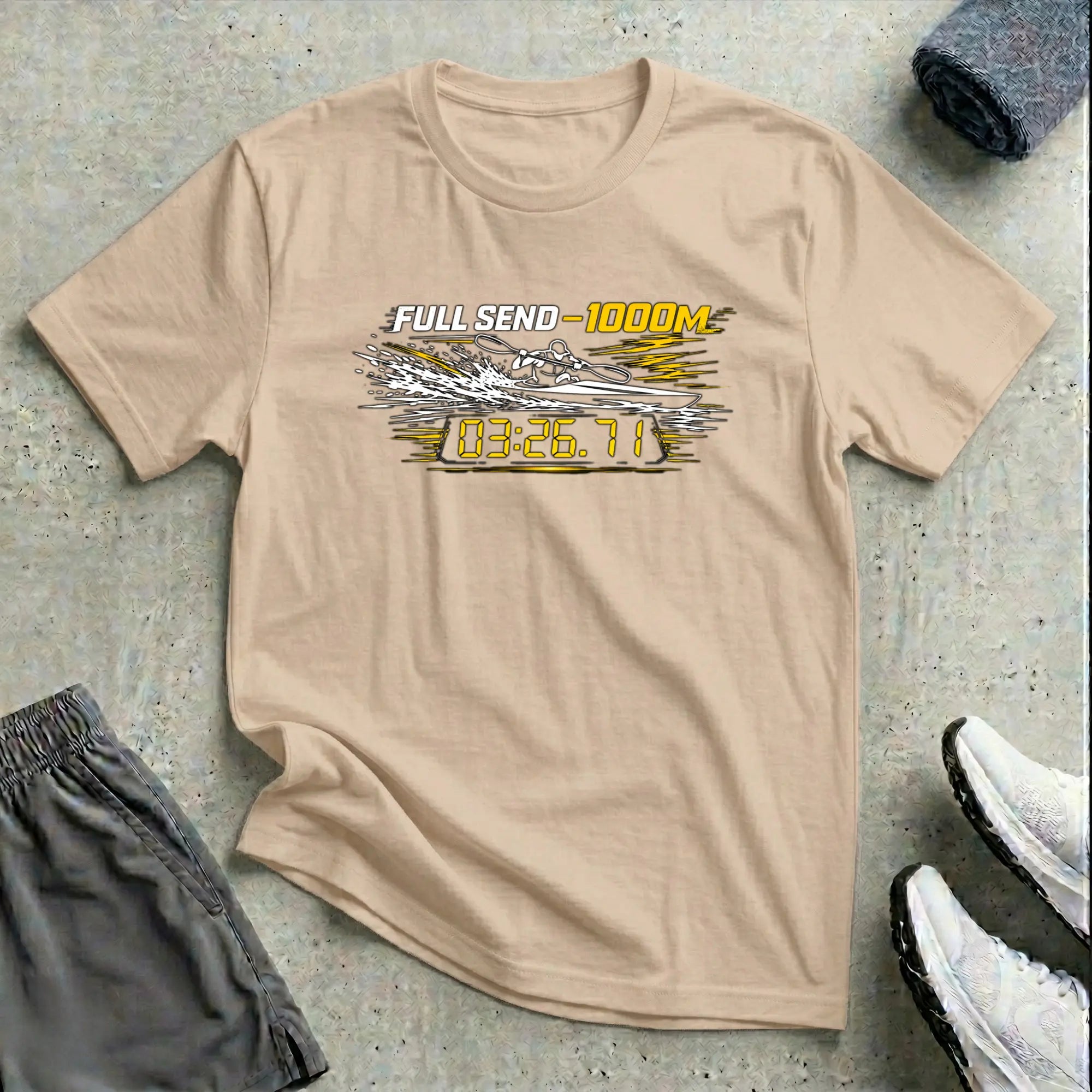 Full Send - 1000m. Kayak Sprint T-Shirt Printify