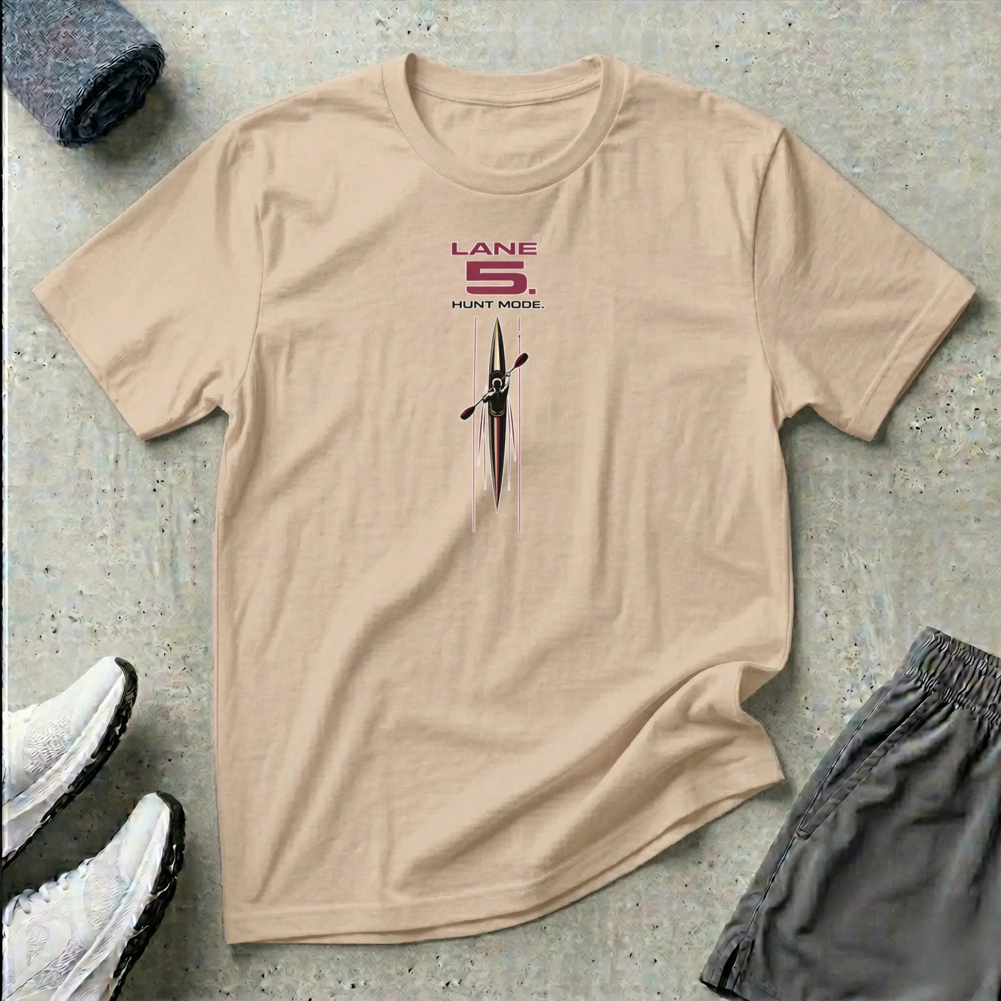 Lane 5. Hunt Mode. Kayak Sprint T-Shirt Printify