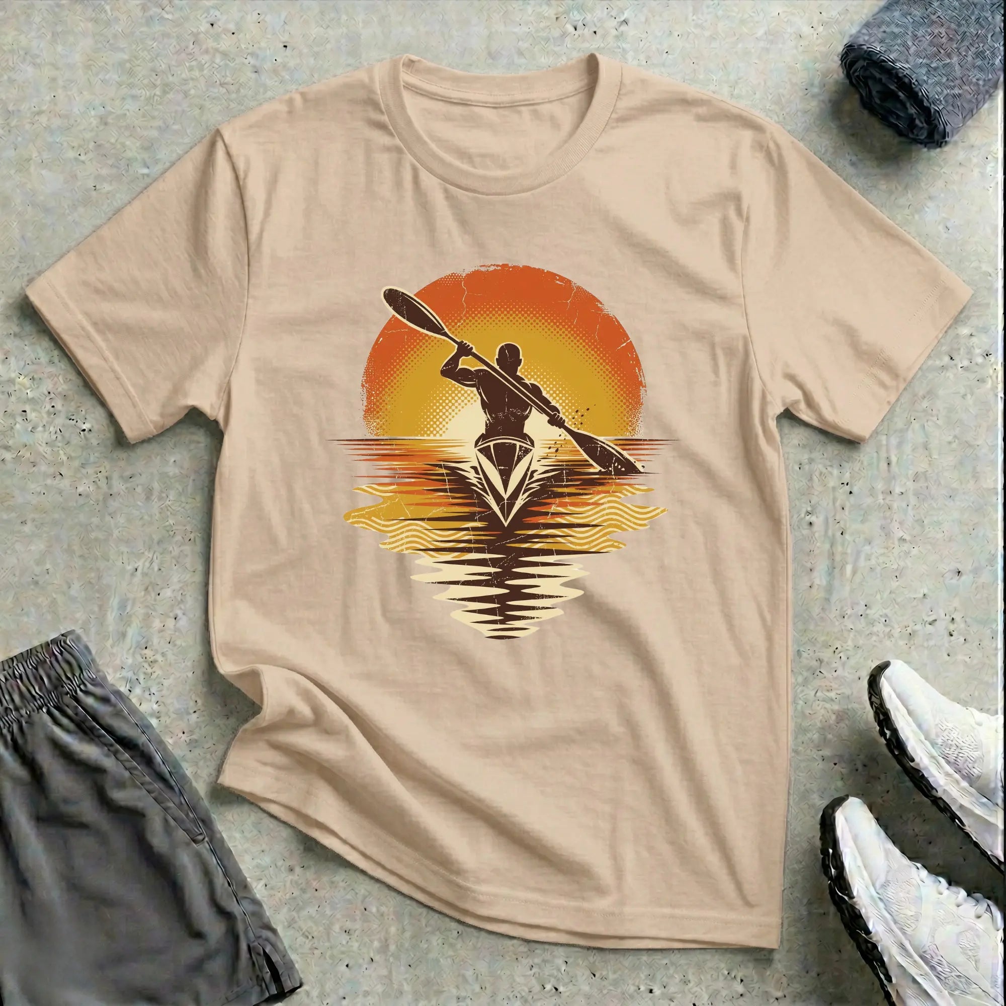 Retro Sunset Really Relaxed T-Shirt Printify
