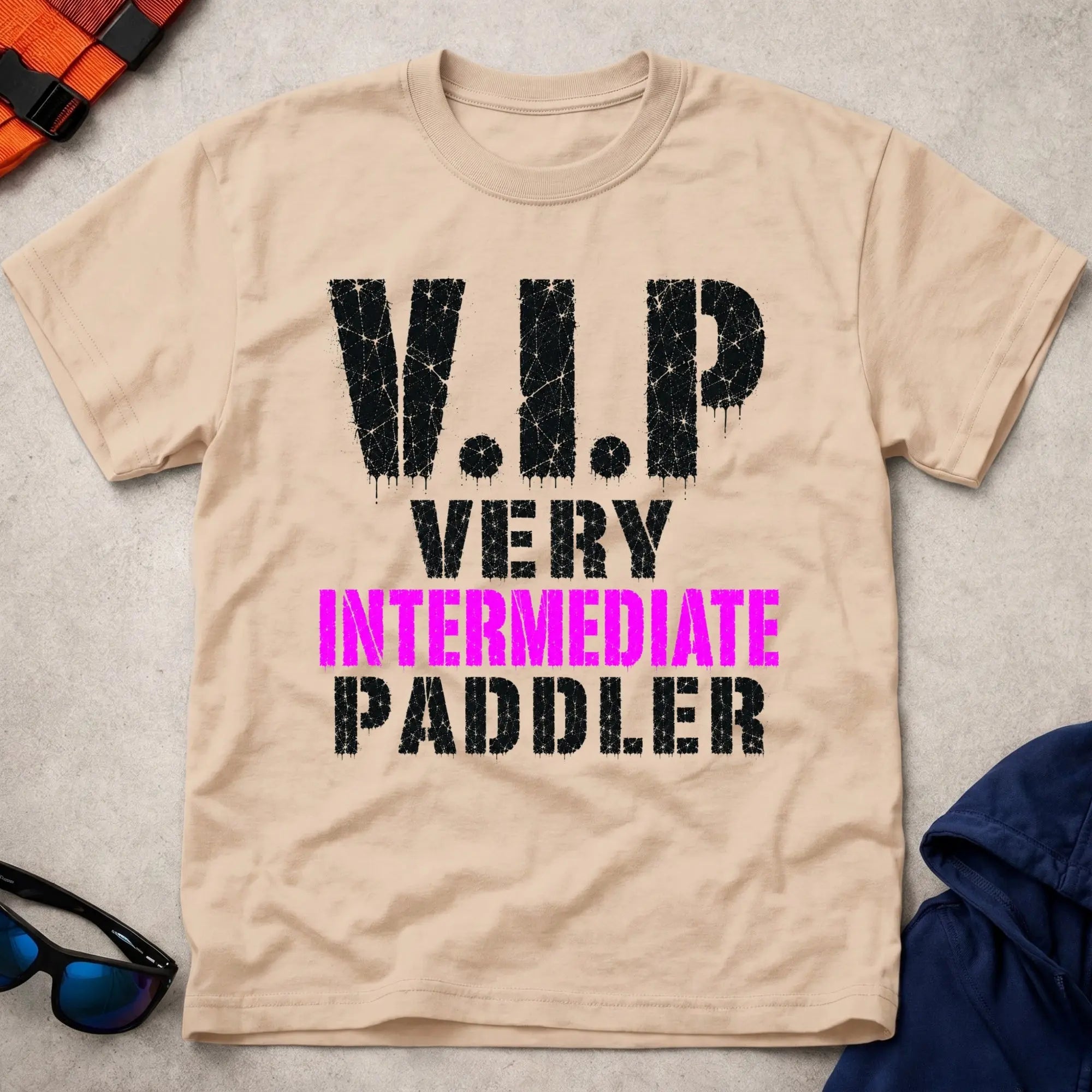 Natural Very Intermediate Paddler tee — funny paddling gift — Vector Paddle