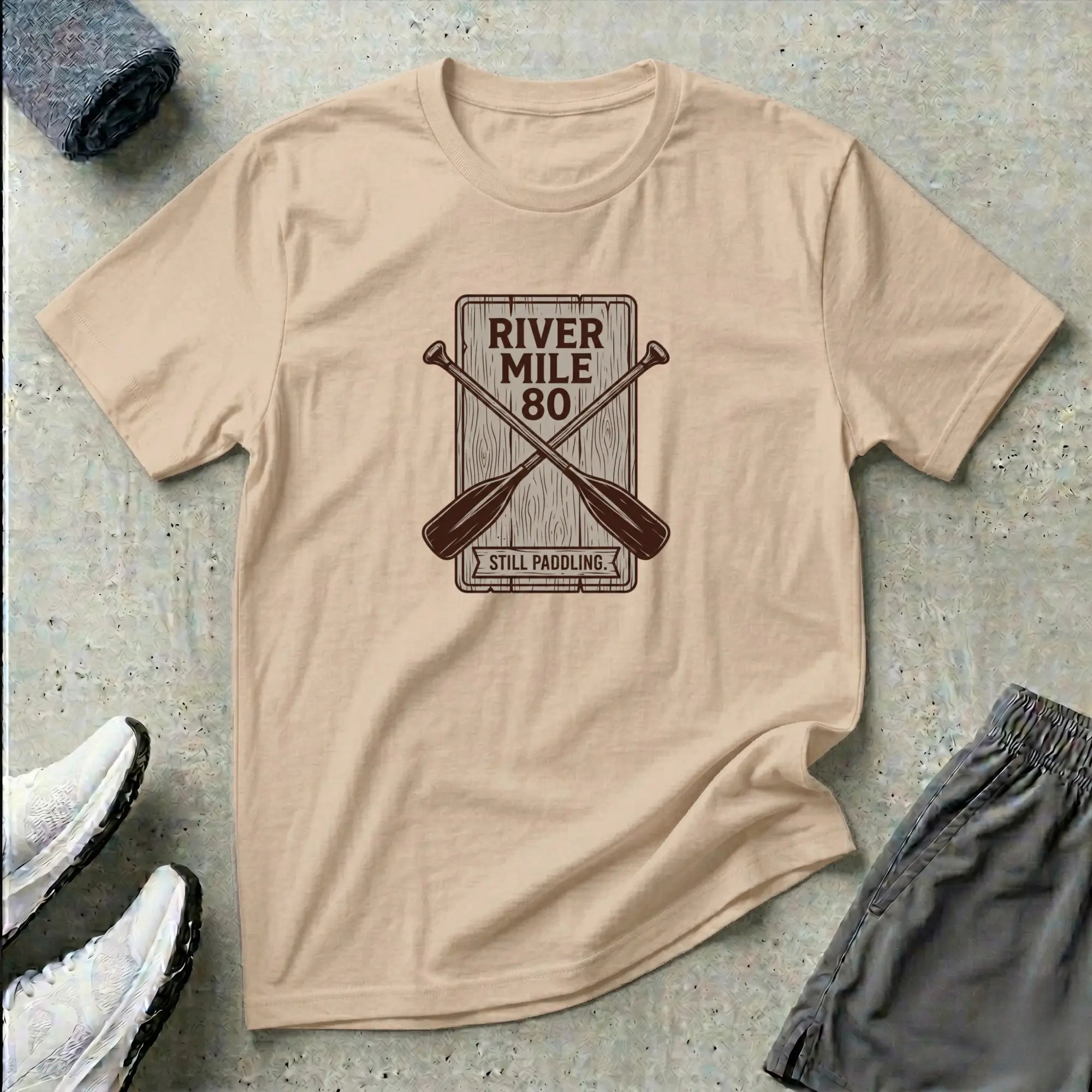 River Mile 80 - Still Paddling. Canoe T-Shirt Printify