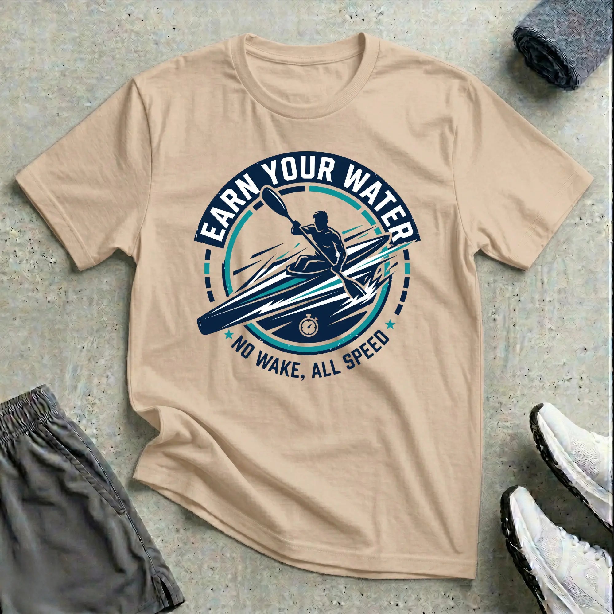 Earn Your Water. Racing T-Shirt Printify