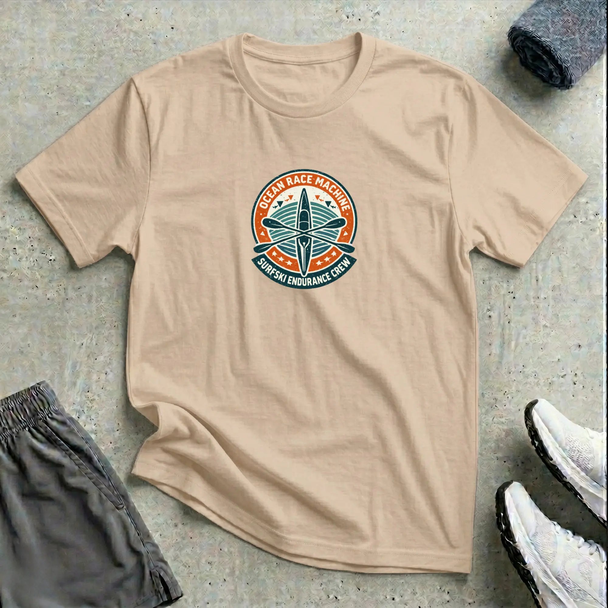 Ocean Race Machine. Surfski Crew T-Shirt Printify