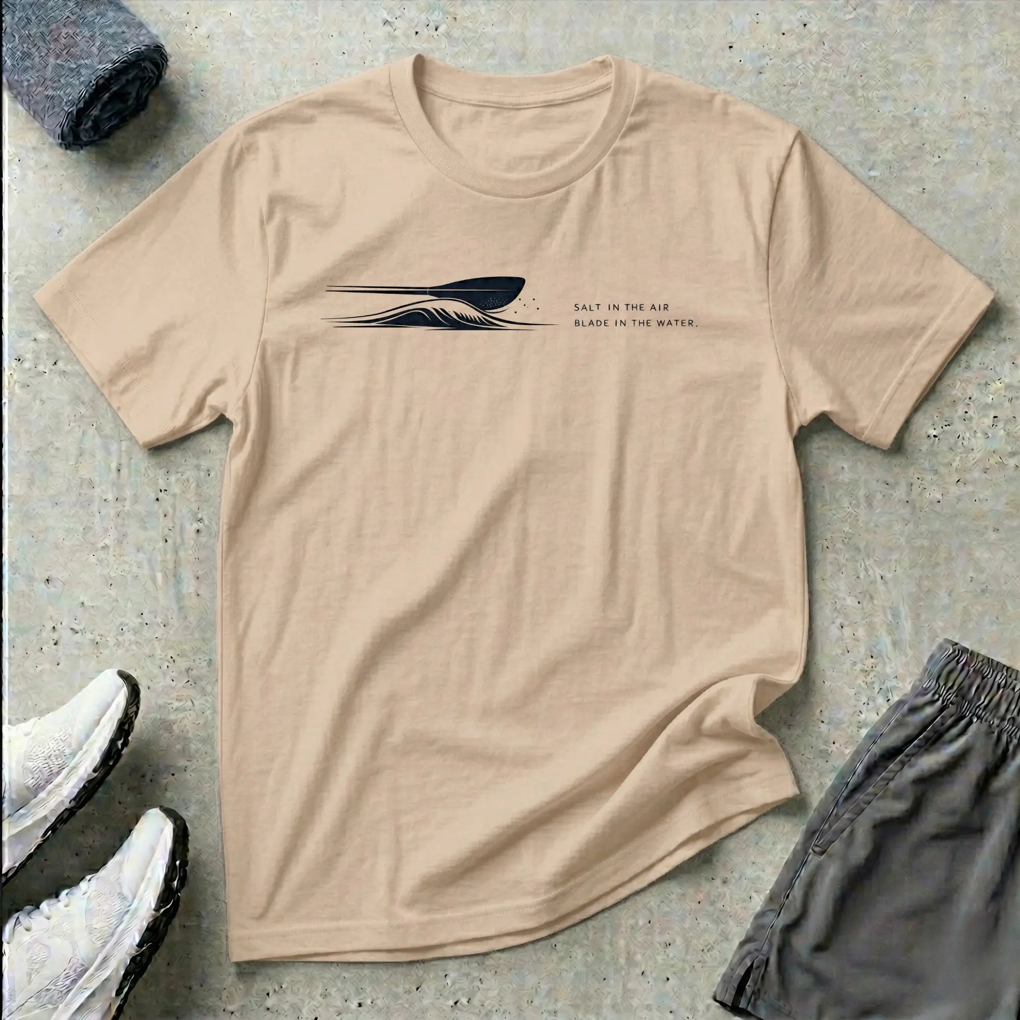 Salt In The Air - Blade In The Water. Ocean Kayak T-Shirt Printify