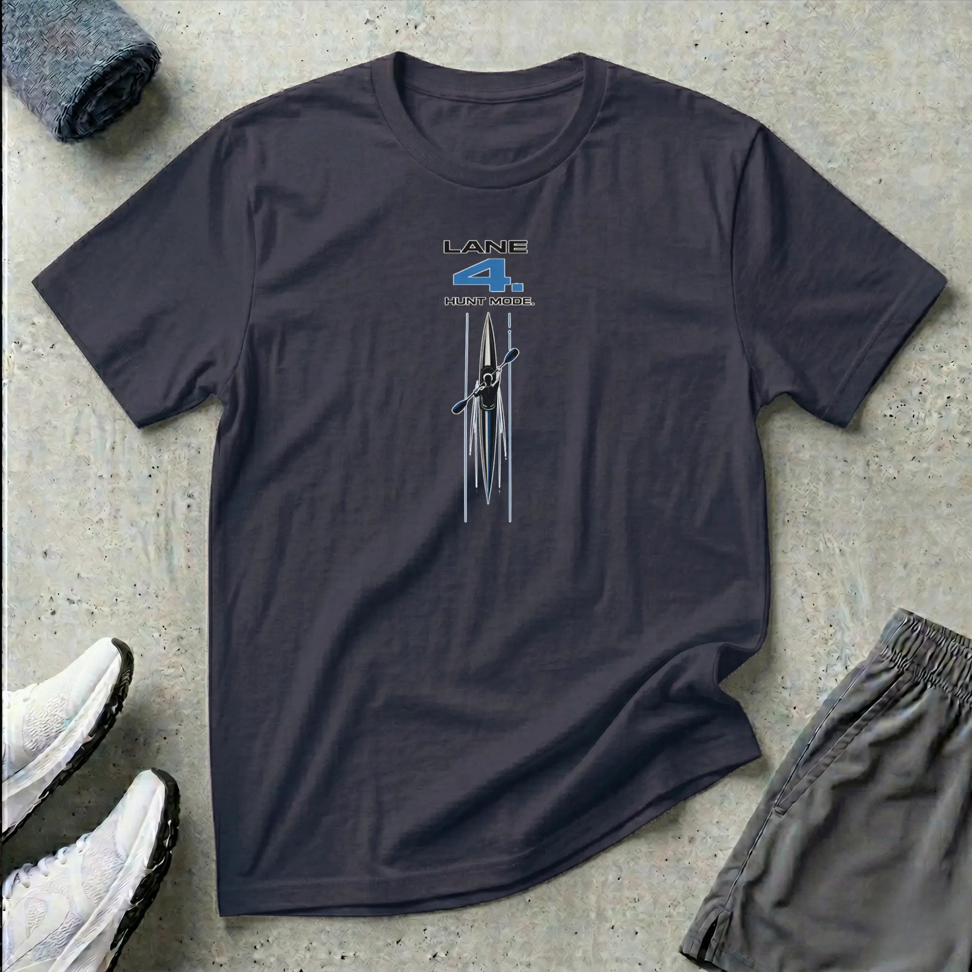 Lane 4. Hunt Mode. Kayak Sprint T-Shirt Printify