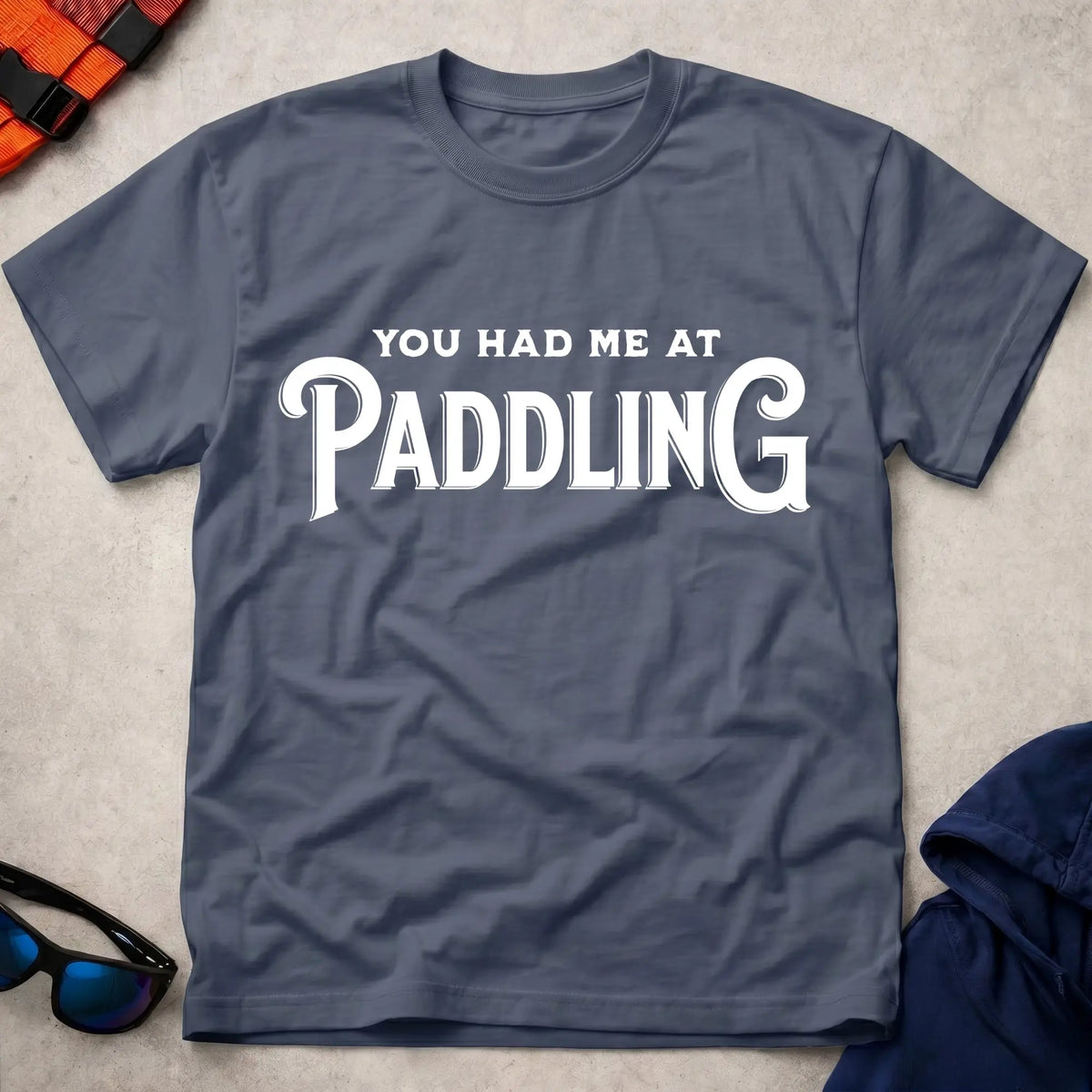 Navy You Had Me At Paddling t-shirt – Vector Paddle