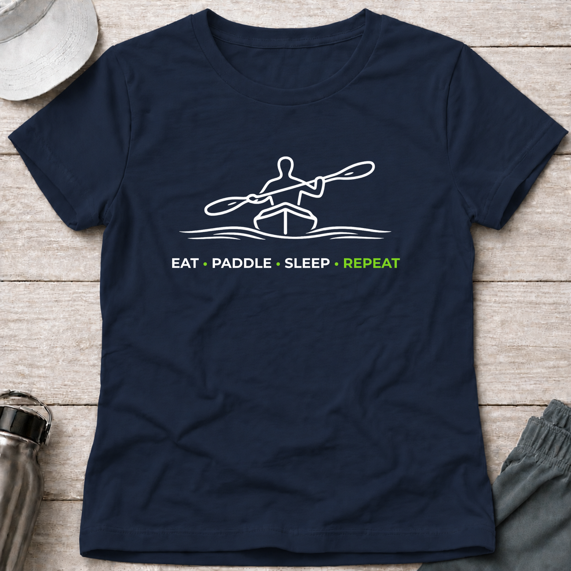 Drift Eat Paddle Sleep Repeat - Fitted Tee 