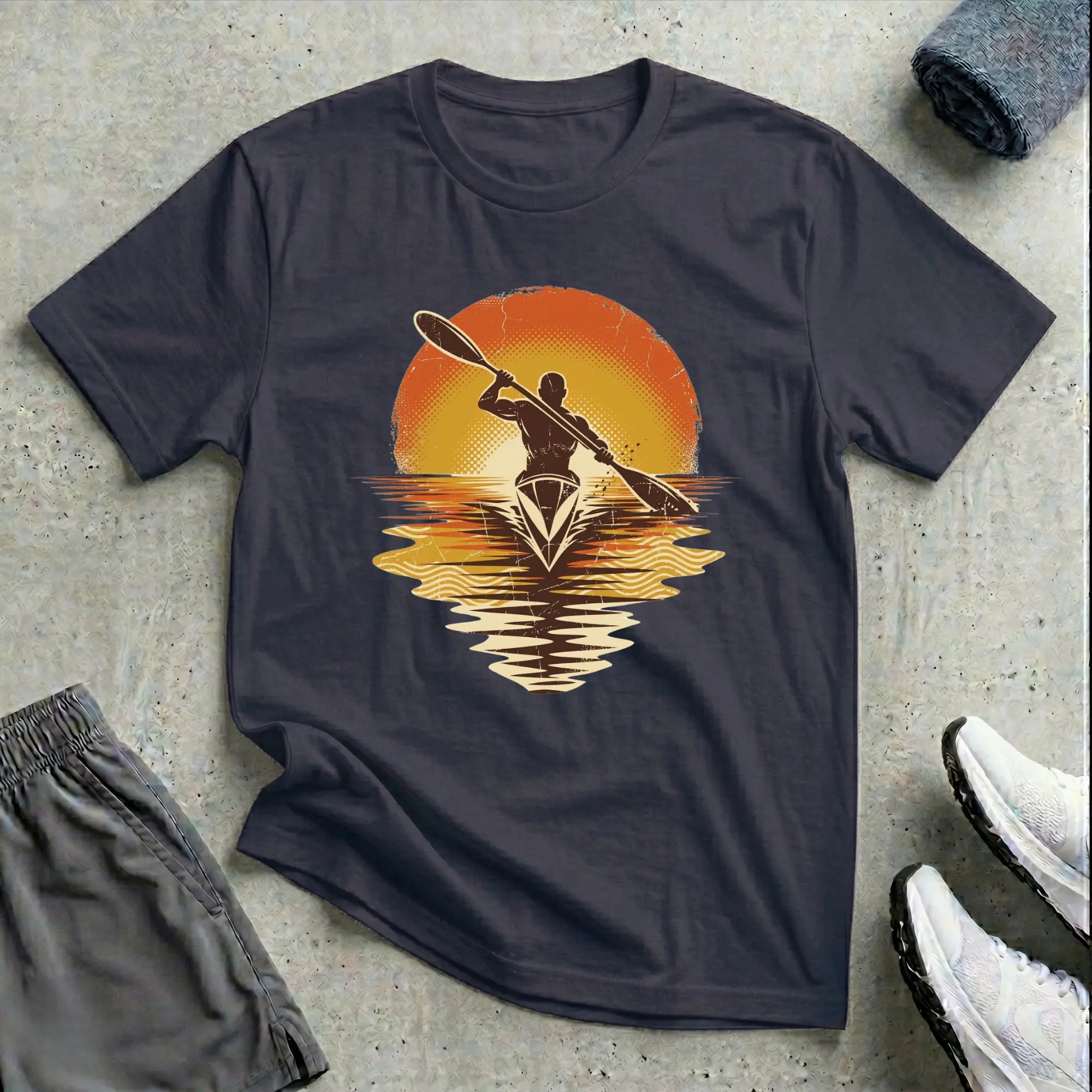 Retro Sunset Really Relaxed T-Shirt Printify