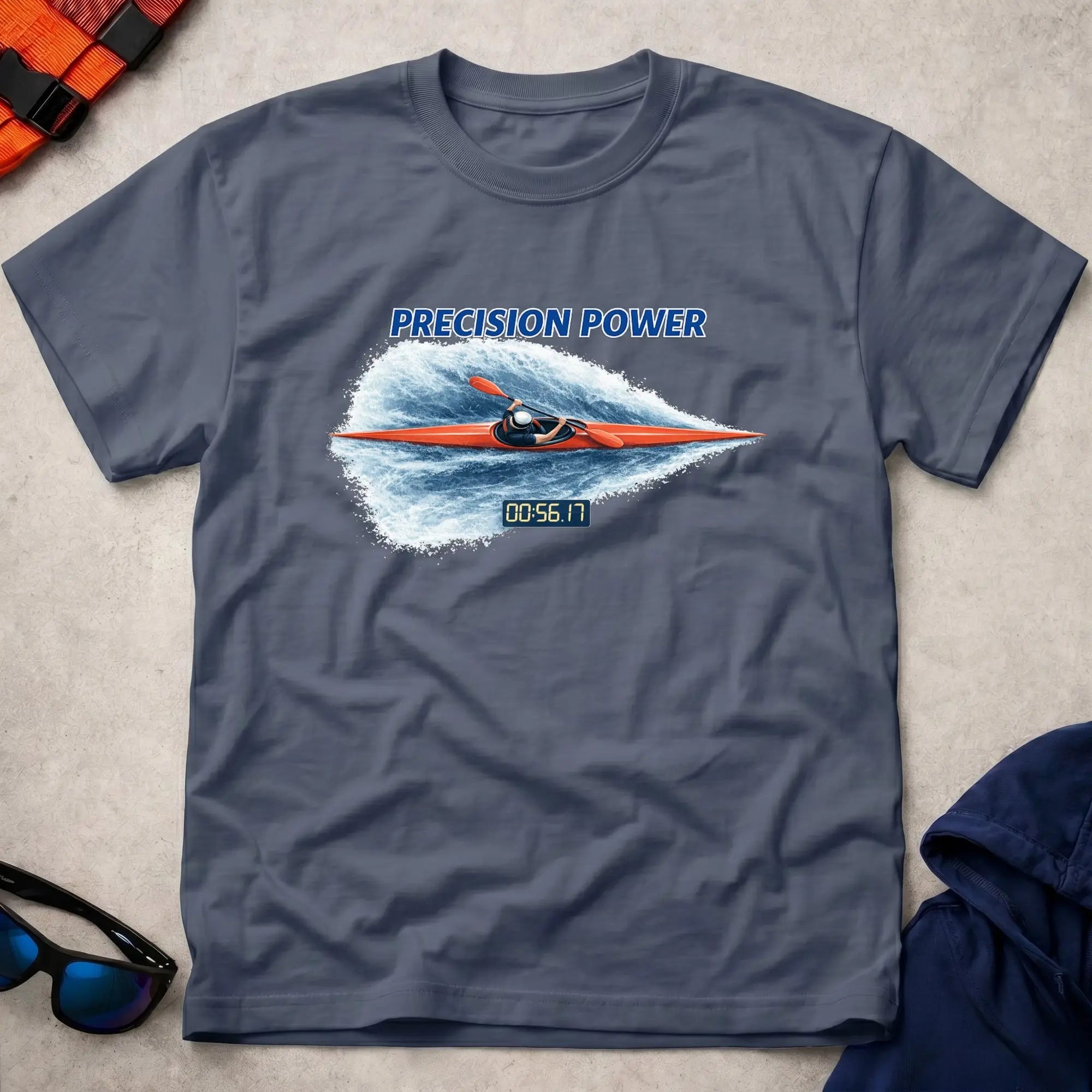 Navy Precision Power Apex tee for kayak sprint paddlers
