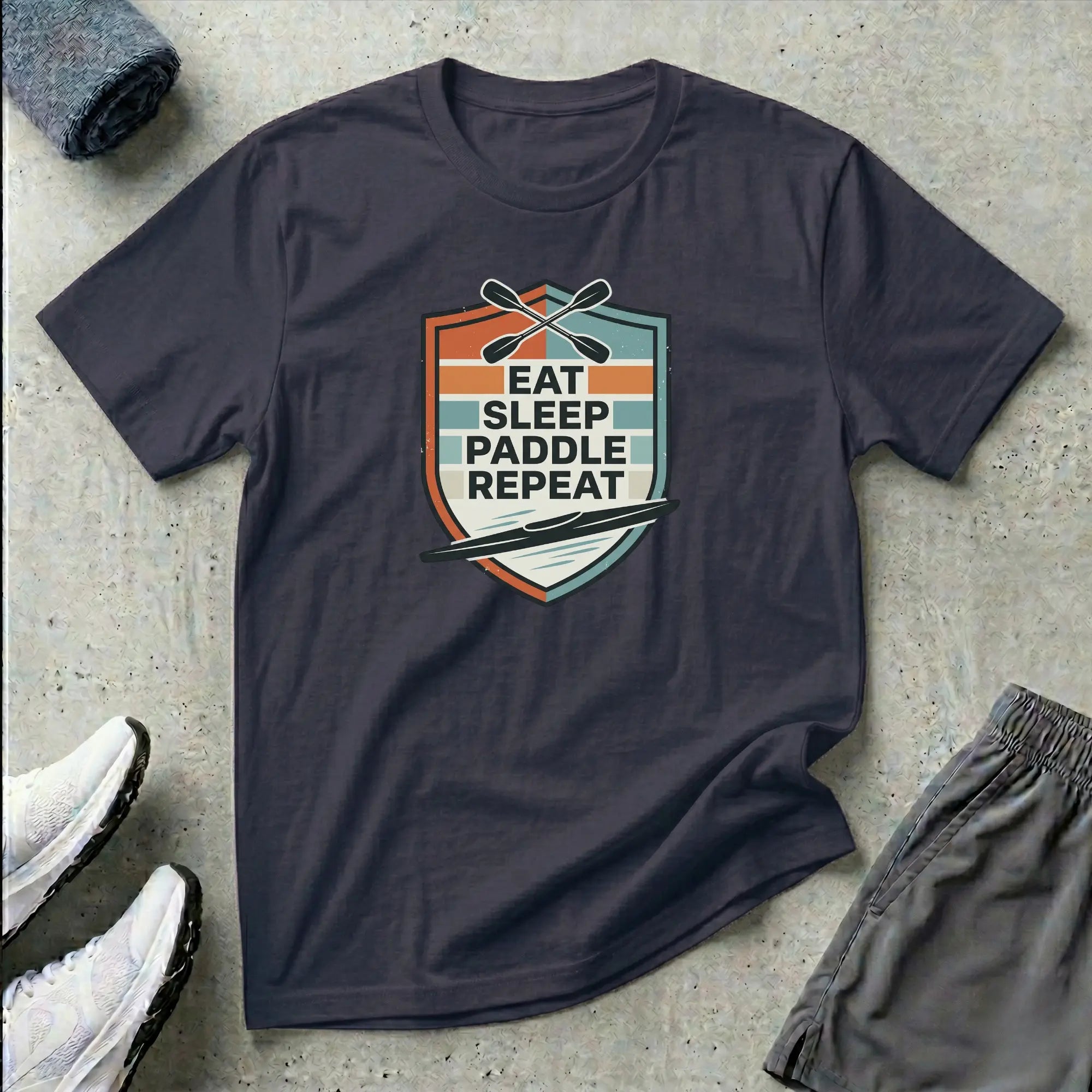 Eat Sleep Paddle Repeat | K1 Kayak T-Shirt Printify