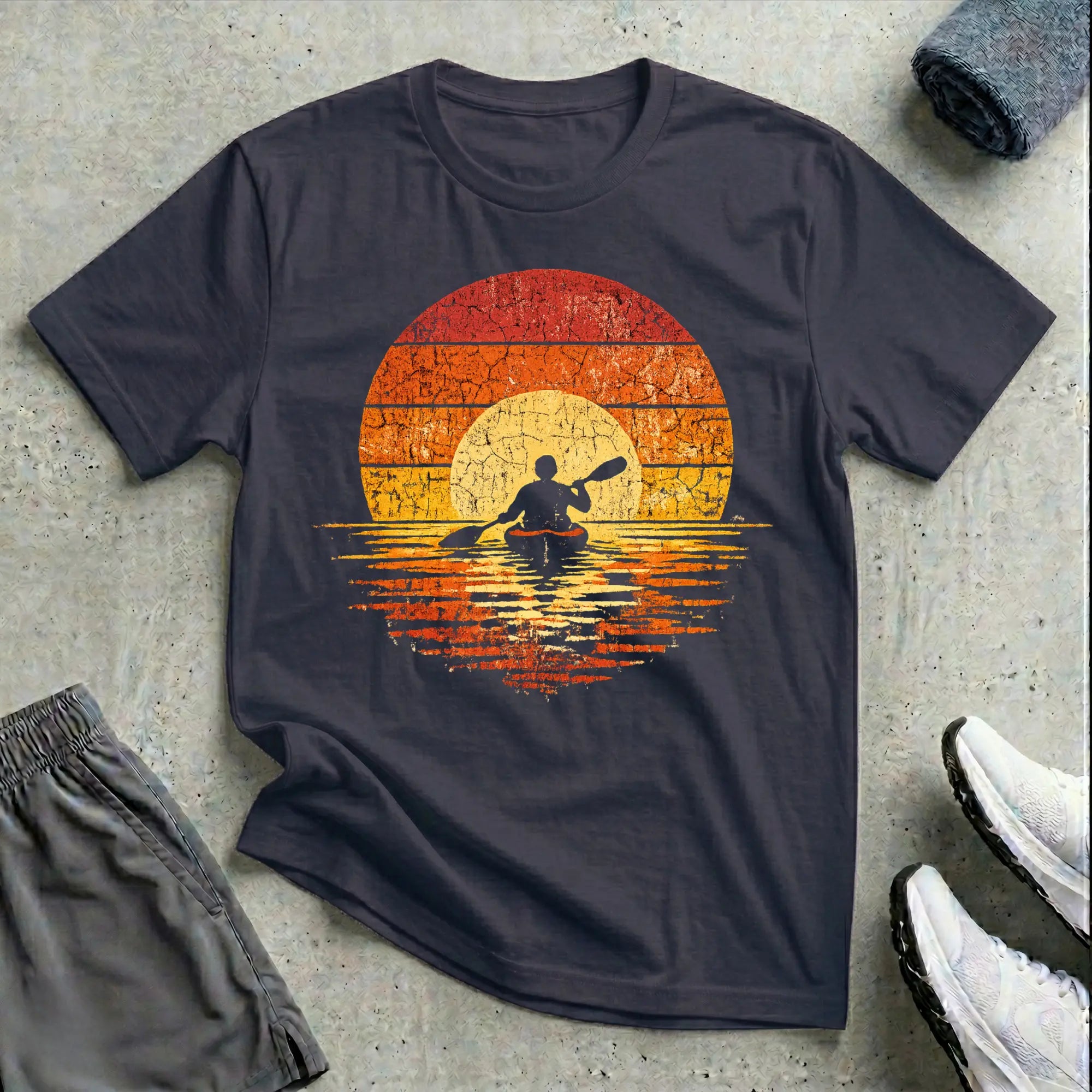 70s Retro Sunset. Relaxed T-Shirt Printify