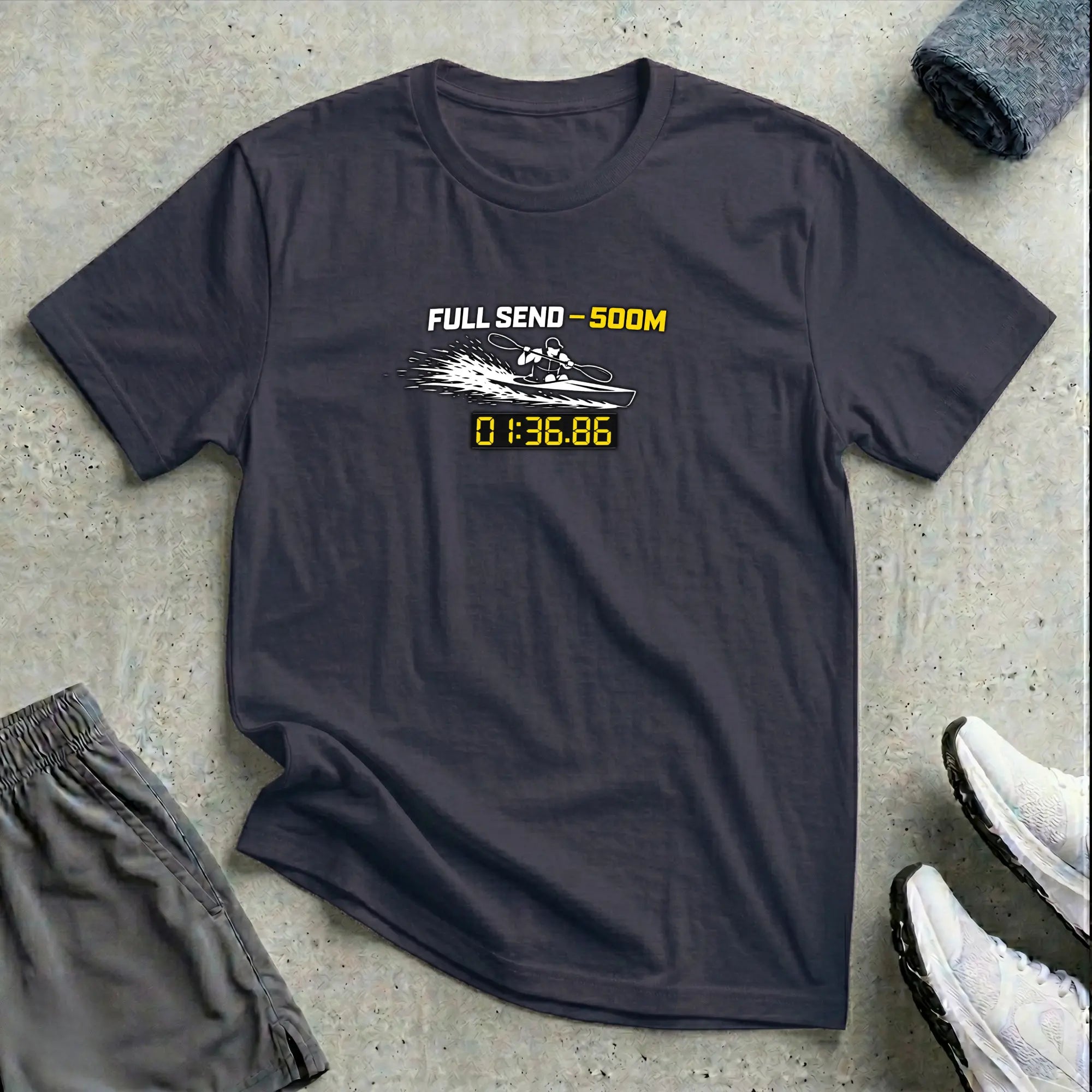 Full Send - 500m. Kayak Sprint T-Shirt Printify