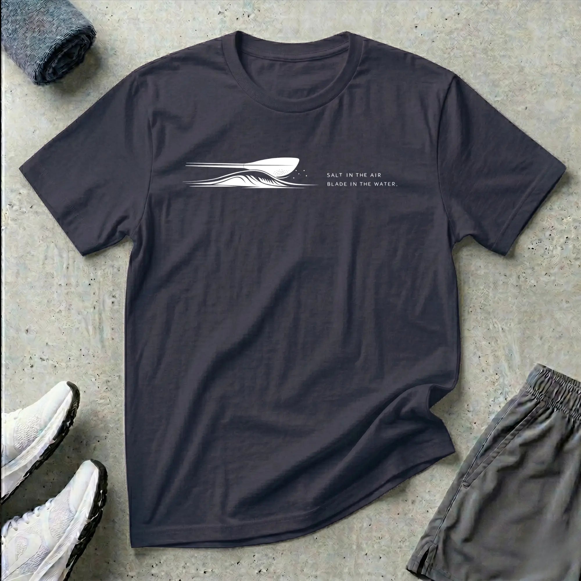 Salt In The Air - Blade In The Water. Ocean Kayak T-Shirt Printify