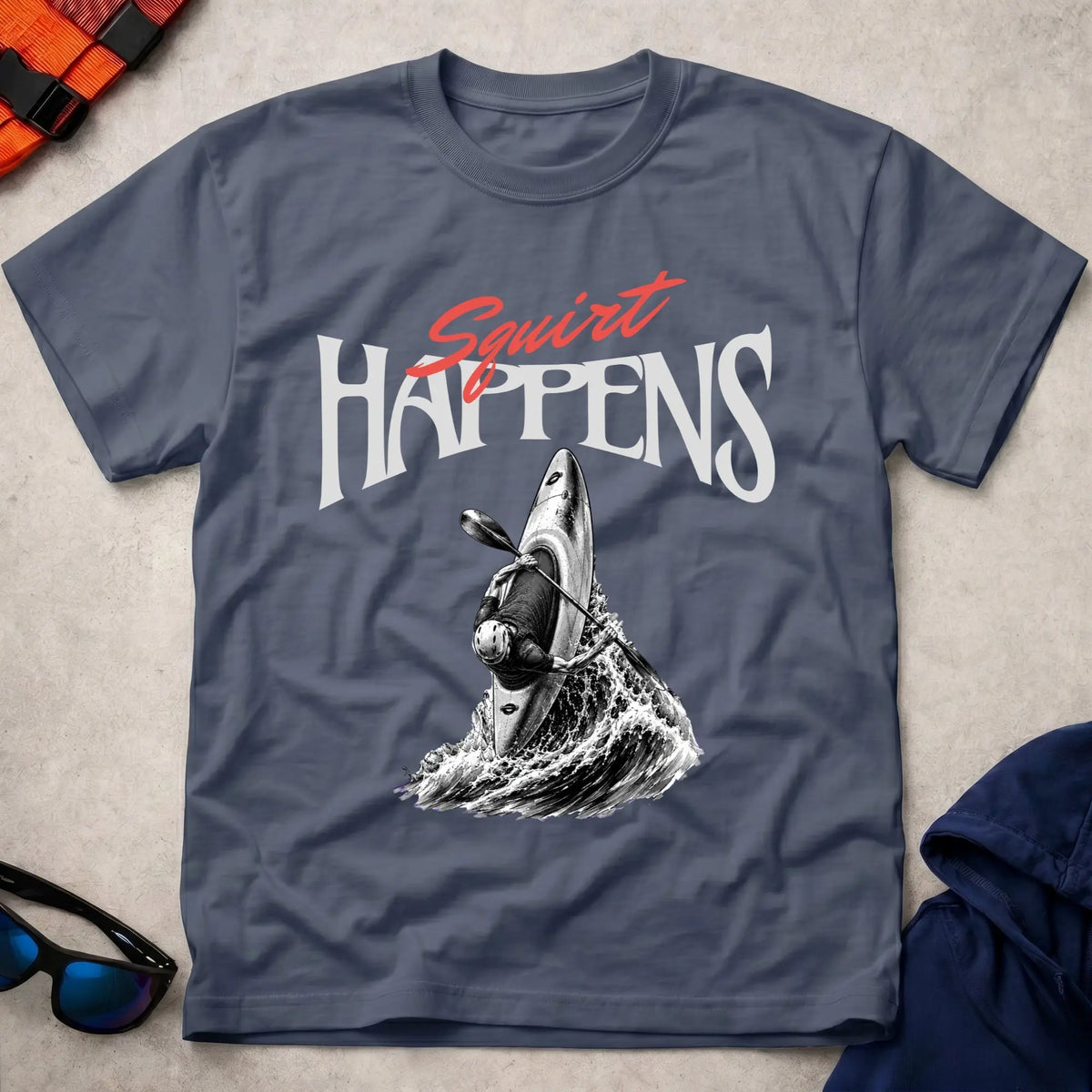 Navy Squirt Happens T-Shirt – Vector Paddle