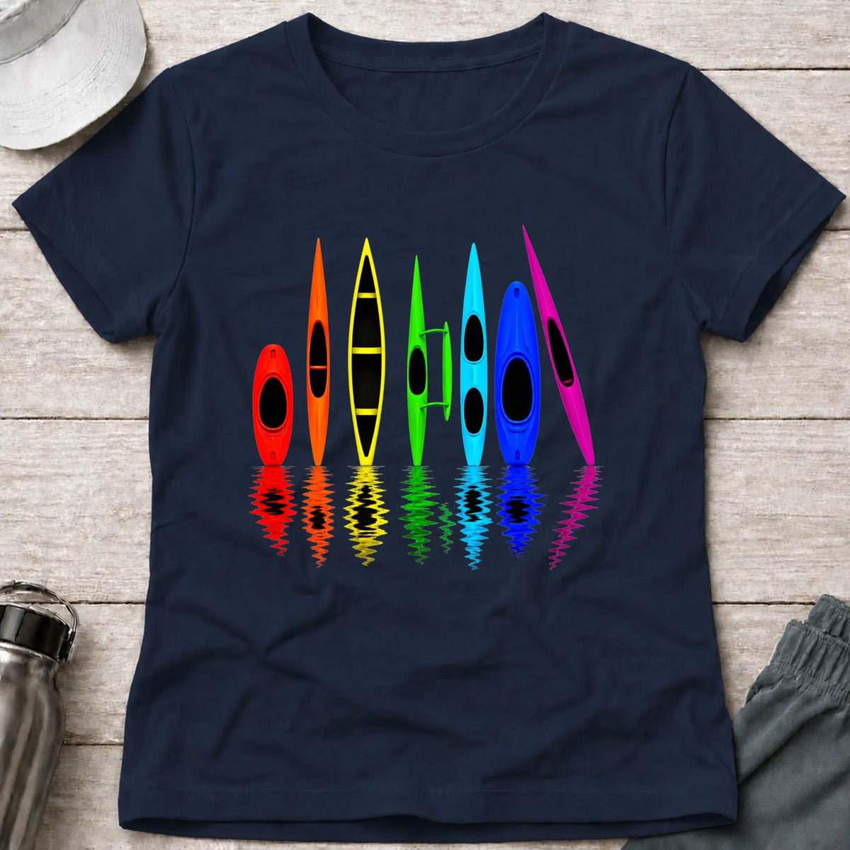 All The Boats fitted tee in Navy — multi-discipline paddling tee — Vector Paddle