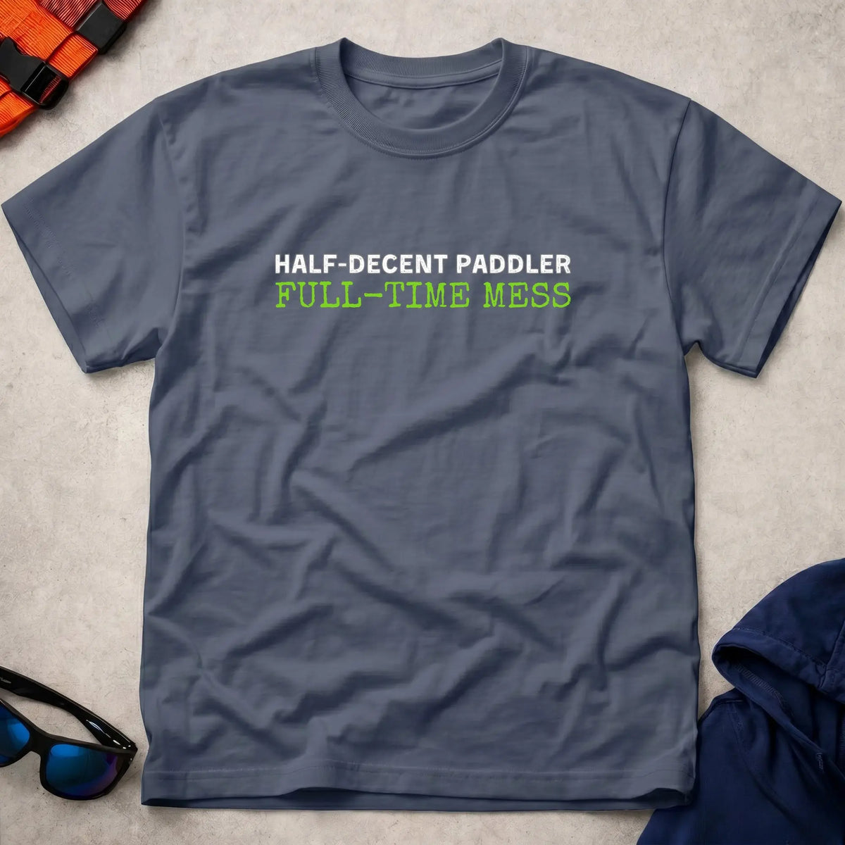 Navy Full-Time Mess paddling tee — Vector Paddle