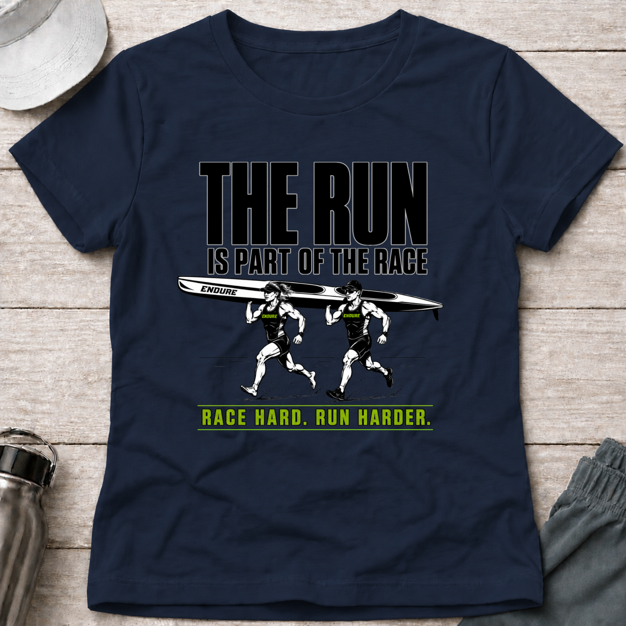 Endure The Run Is Part Of The Race — Fitted Tee 