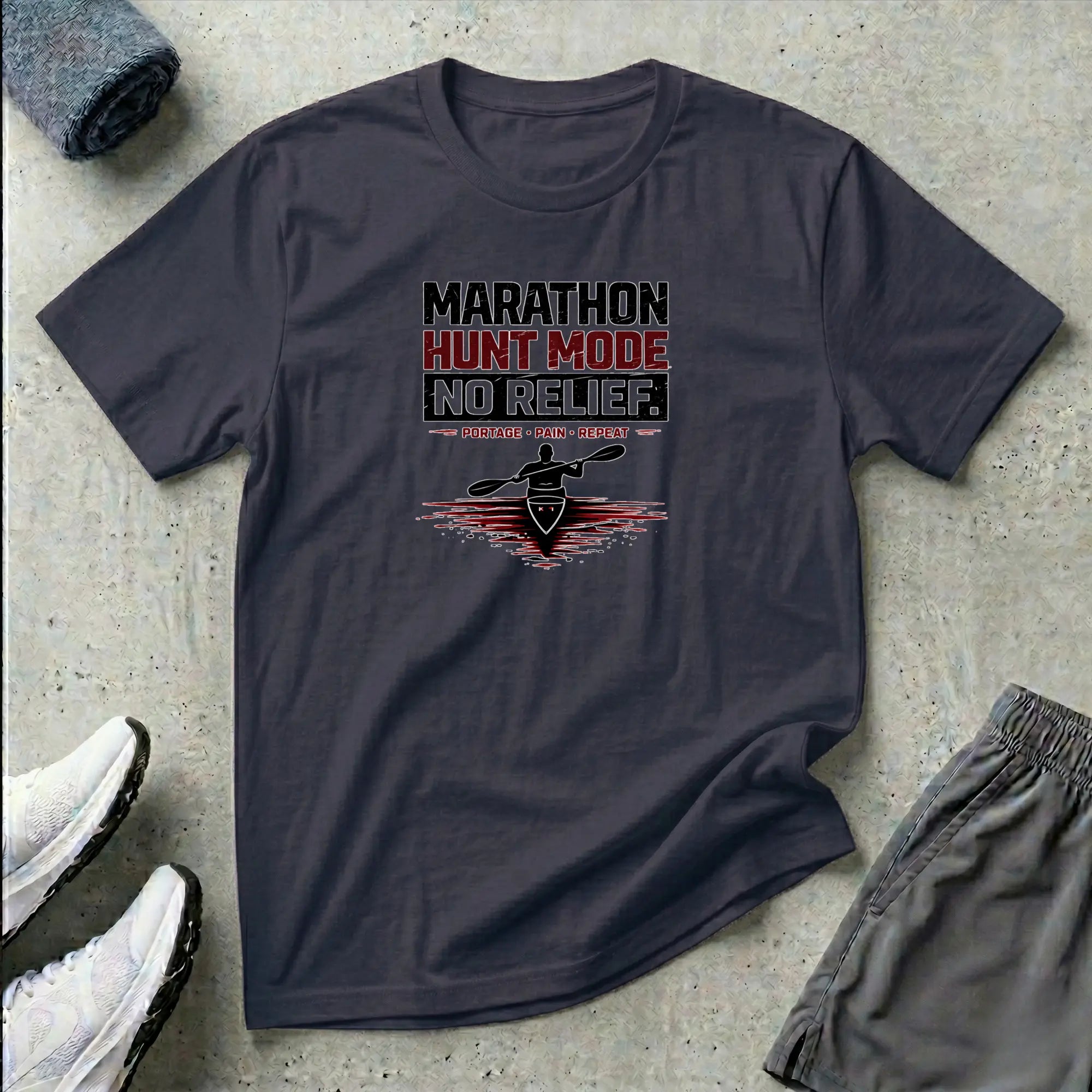 Marathon - Hunt Mode - No Relief. Kayak T-shirt Printify