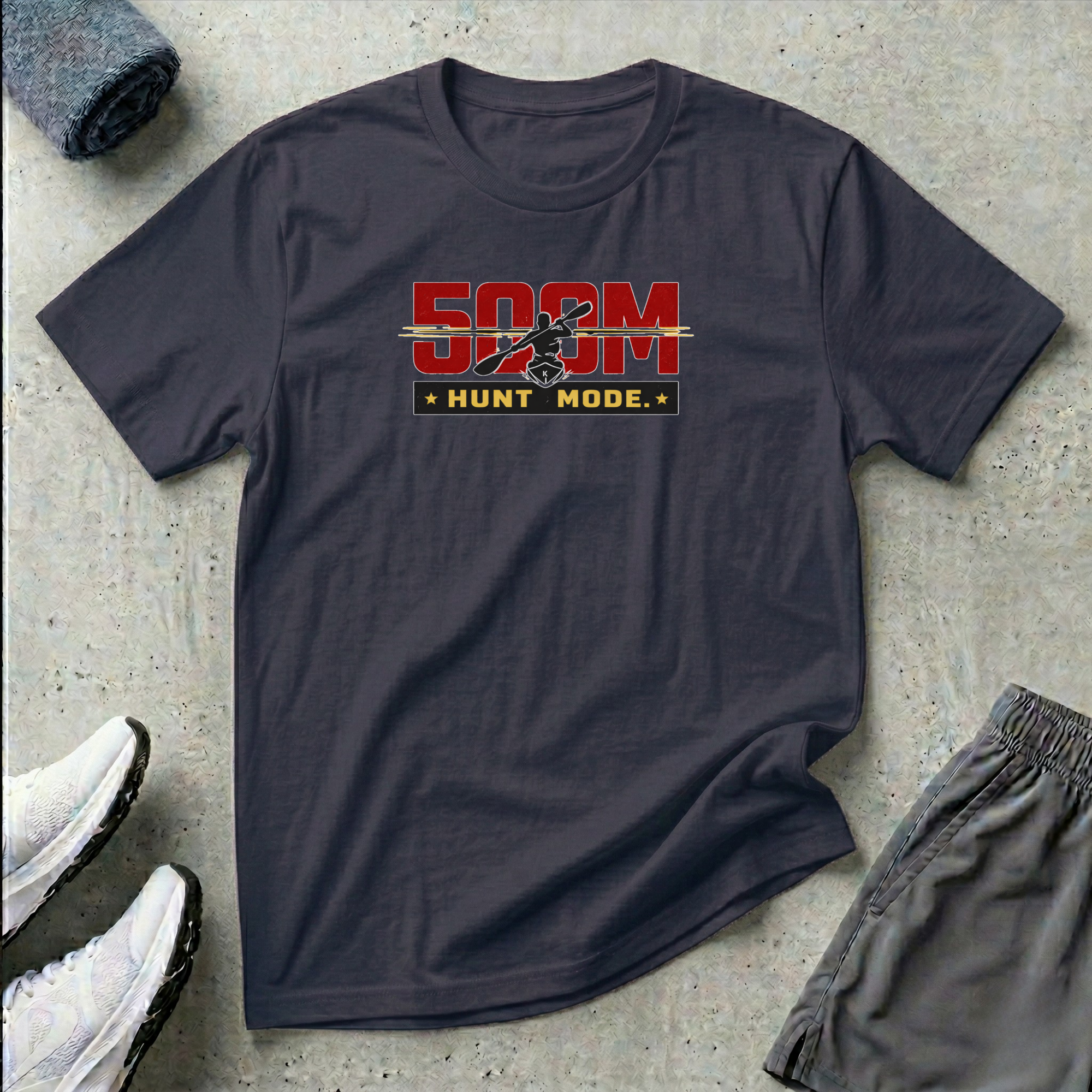 500m Hunt Mode. Kayak Sprint T-Shirt