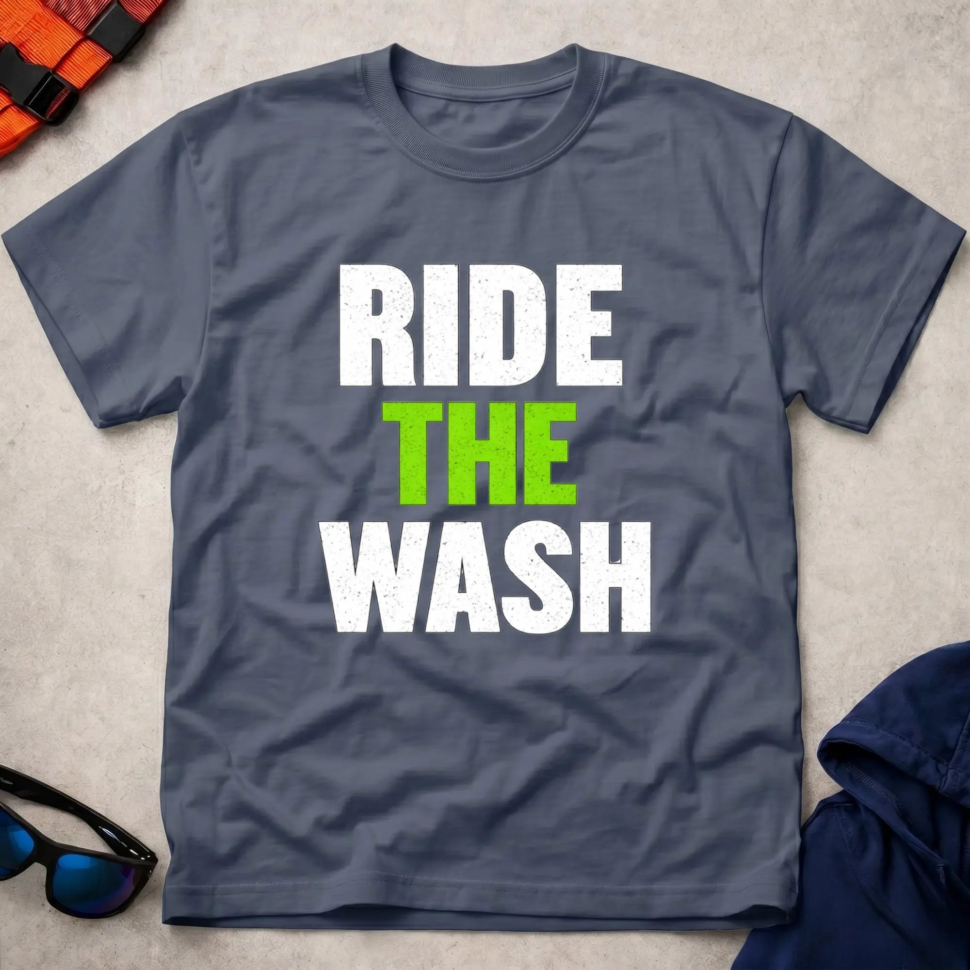 Navy Ride The Wash surfski paddling tee — Vector Paddle