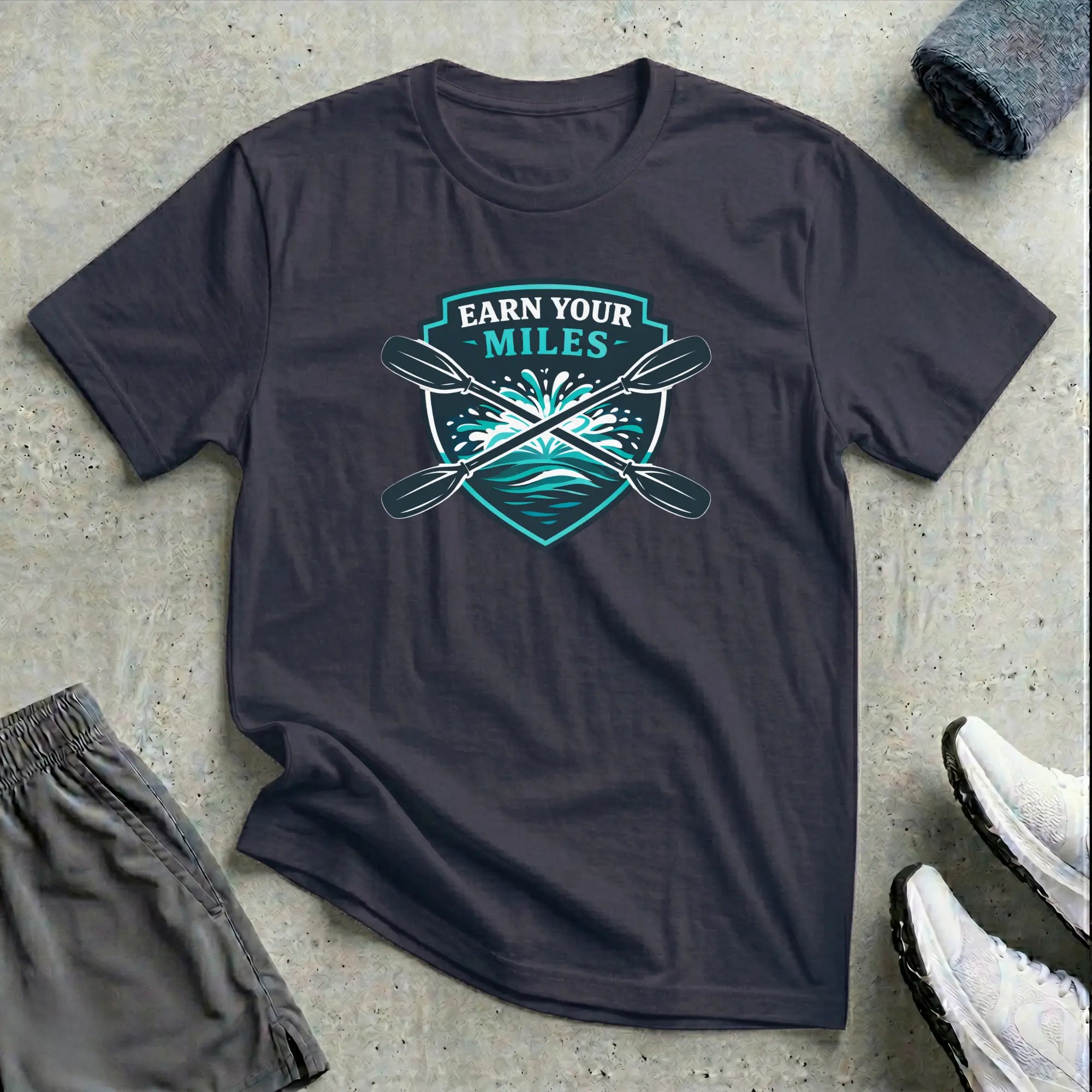 Earn Your Miles - Kayak T-Shirt - LH Printify