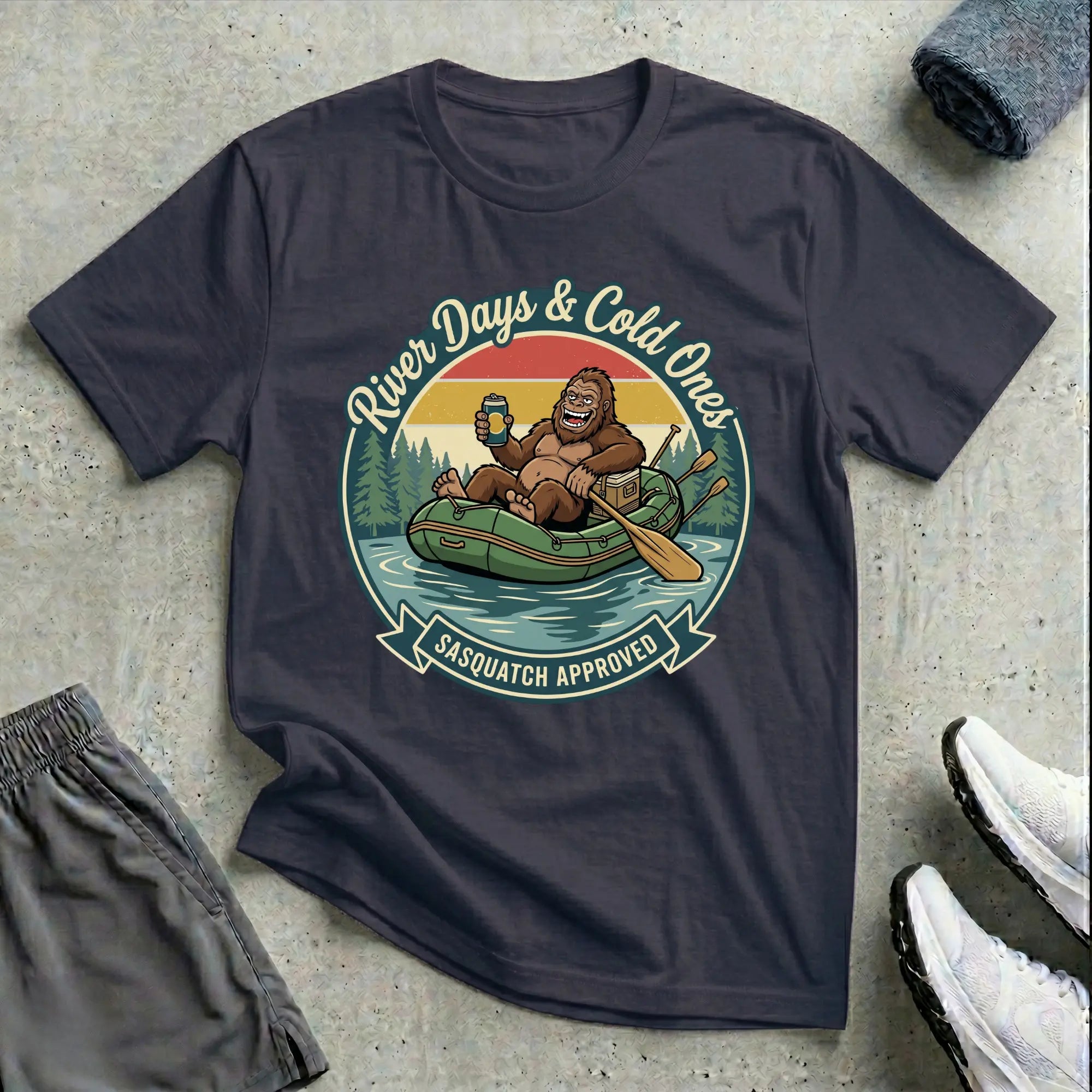 River Days & Cold Ones. Rafting T-Shirt - RELAXED Printify